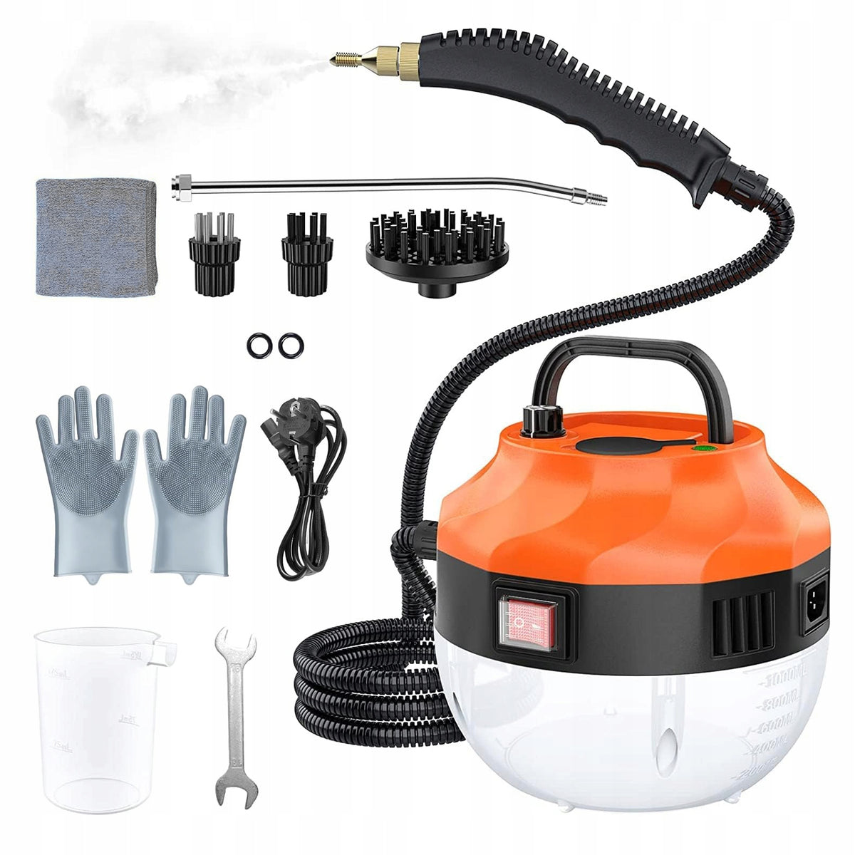 STEAMER STEAM CLEANER PRESSURE CLEANER 2500W 3bar 1000ml SET Packaging status original