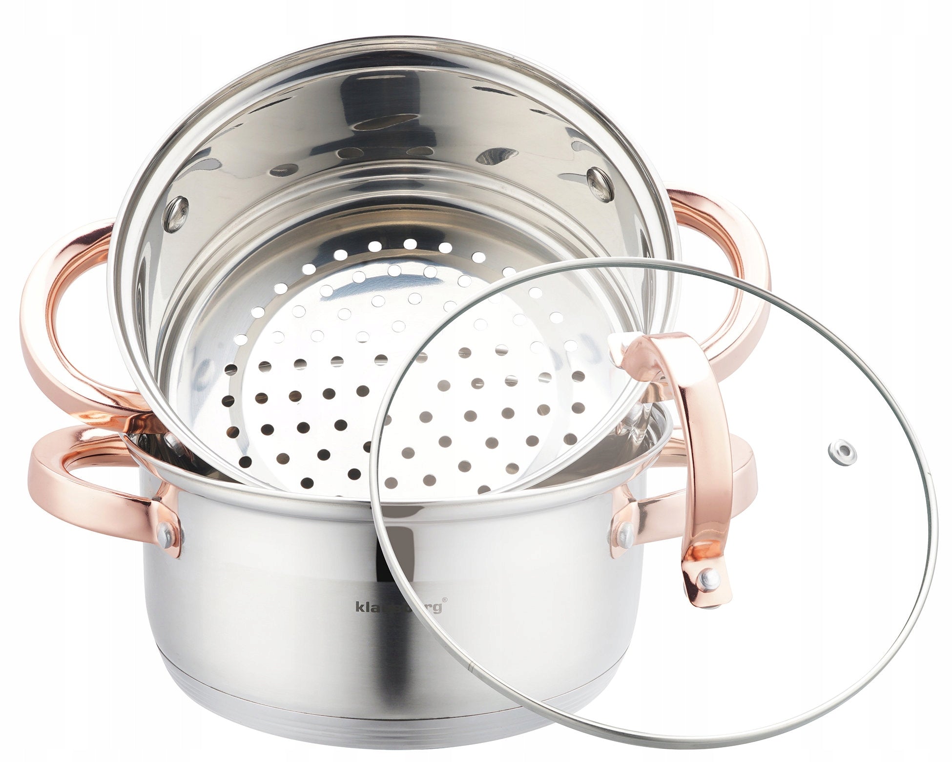 STEAMING POT induction stainless steel pot 2.5 L Manufacturer code KB-7725