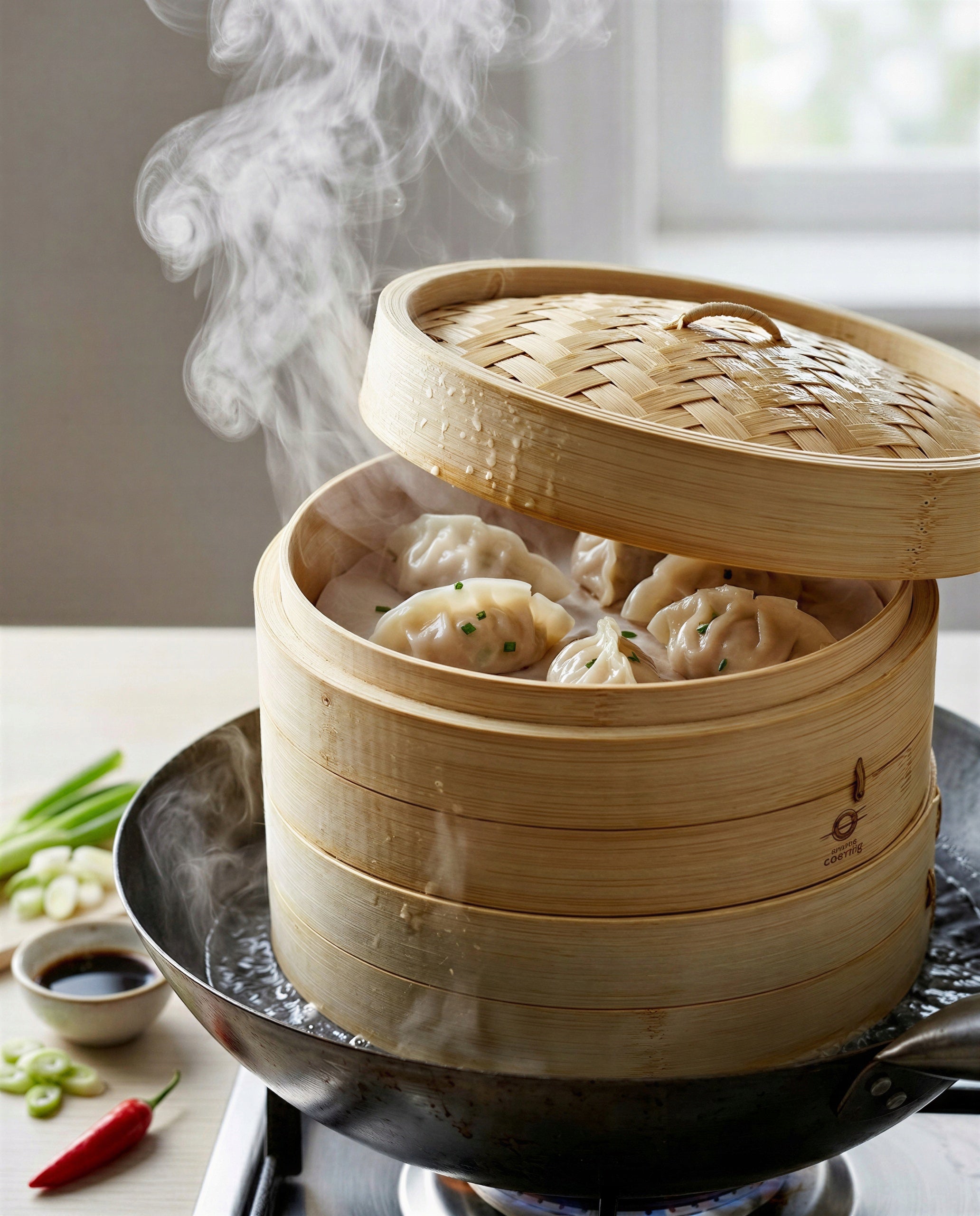 STEAMING STEAMER BAMBOO ROUND 20,3 CM SET OF 3 Brand Supplemedica