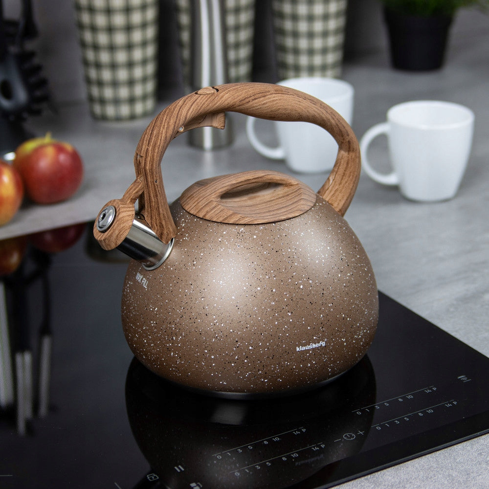 STEEL KETTLE 2.8L, BROWN MARBLE, GAS INDUCTION Manufacturer code KB-7510