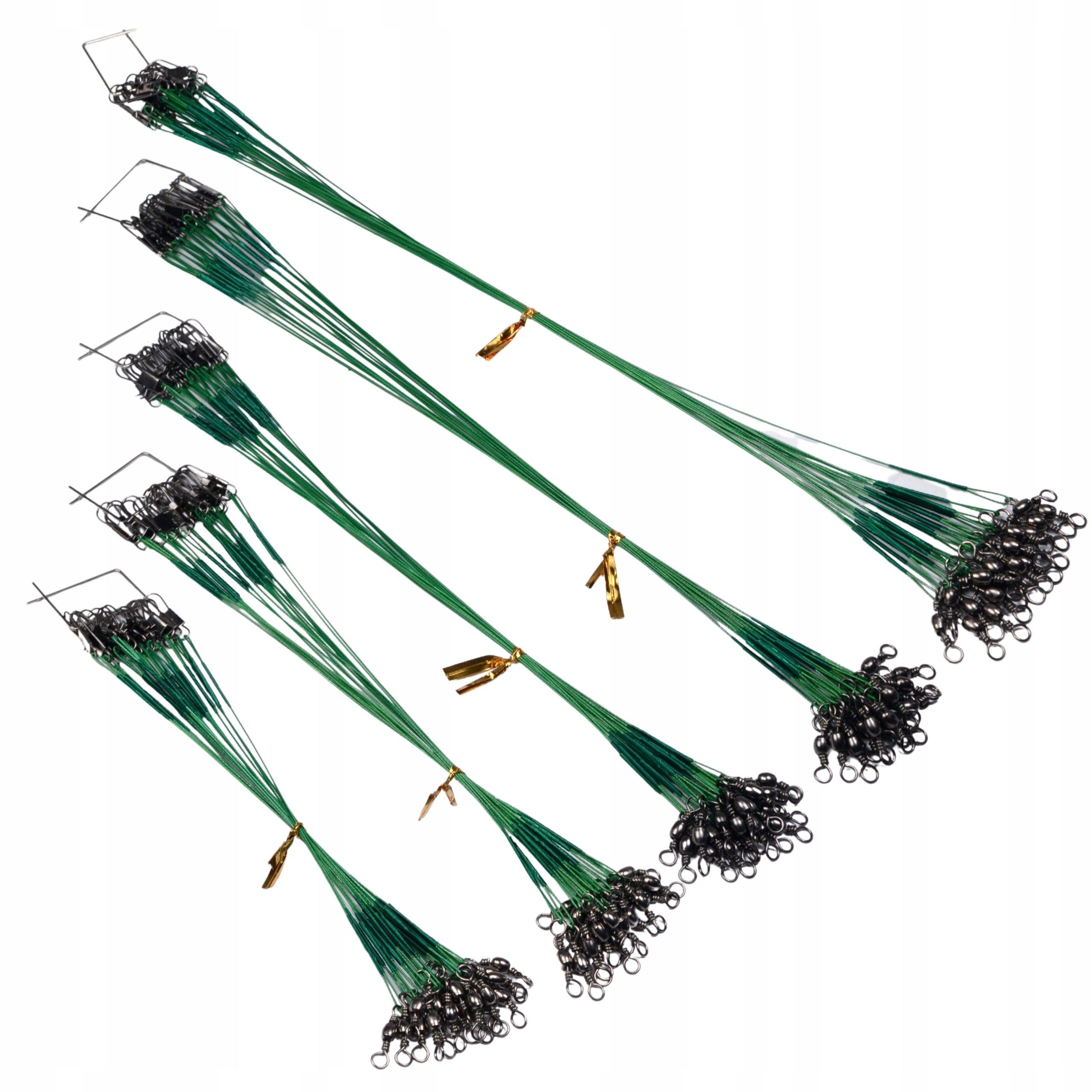 STEEL PIKE RIGS 100 PCS 5 SIZES 15-28cm HOKKAIDO Manufacturer code W25000