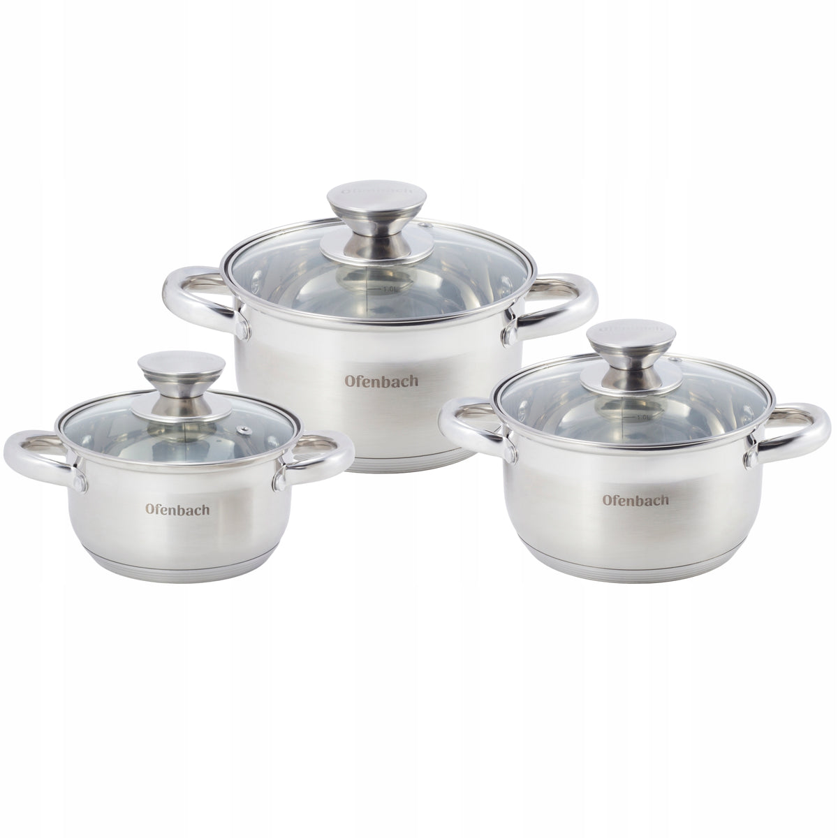 STEEL POTS SET POT SET GAS INDUCTION 6 el OFENBACH