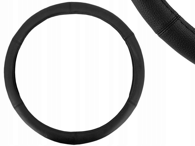 STEERING WHEEL COVER, "3XL" 47-49 CM, NATURAL LEATHER, BLACK Manufacturer's catalog number 58214