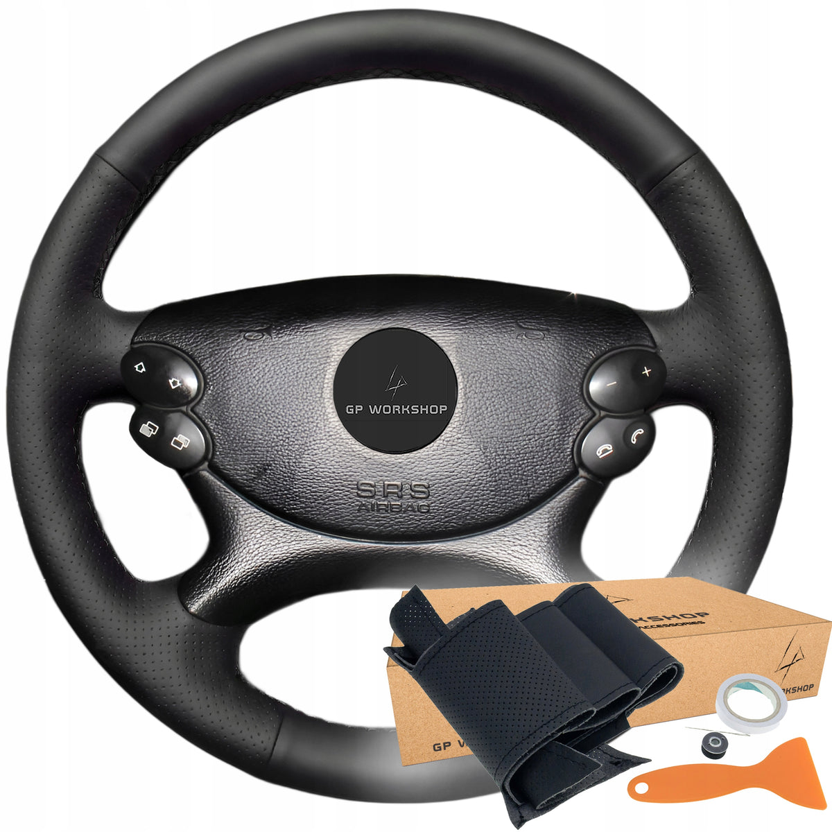 STEERING WHEEL COVER HEM FOR MERCEDES E W211 CLK 209 CLS C219