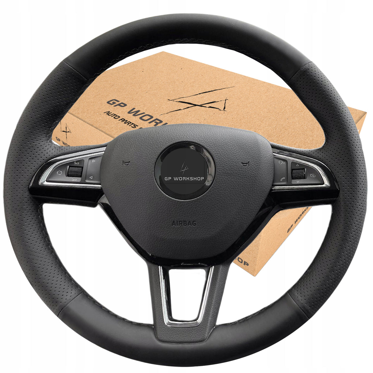 STEERING WHEEL COVER HEM FOR SKODA OCTAVIA FABIA SUPERB RAPID KODIAQ Manufacturer's catalog number GPworkshop5905600793930