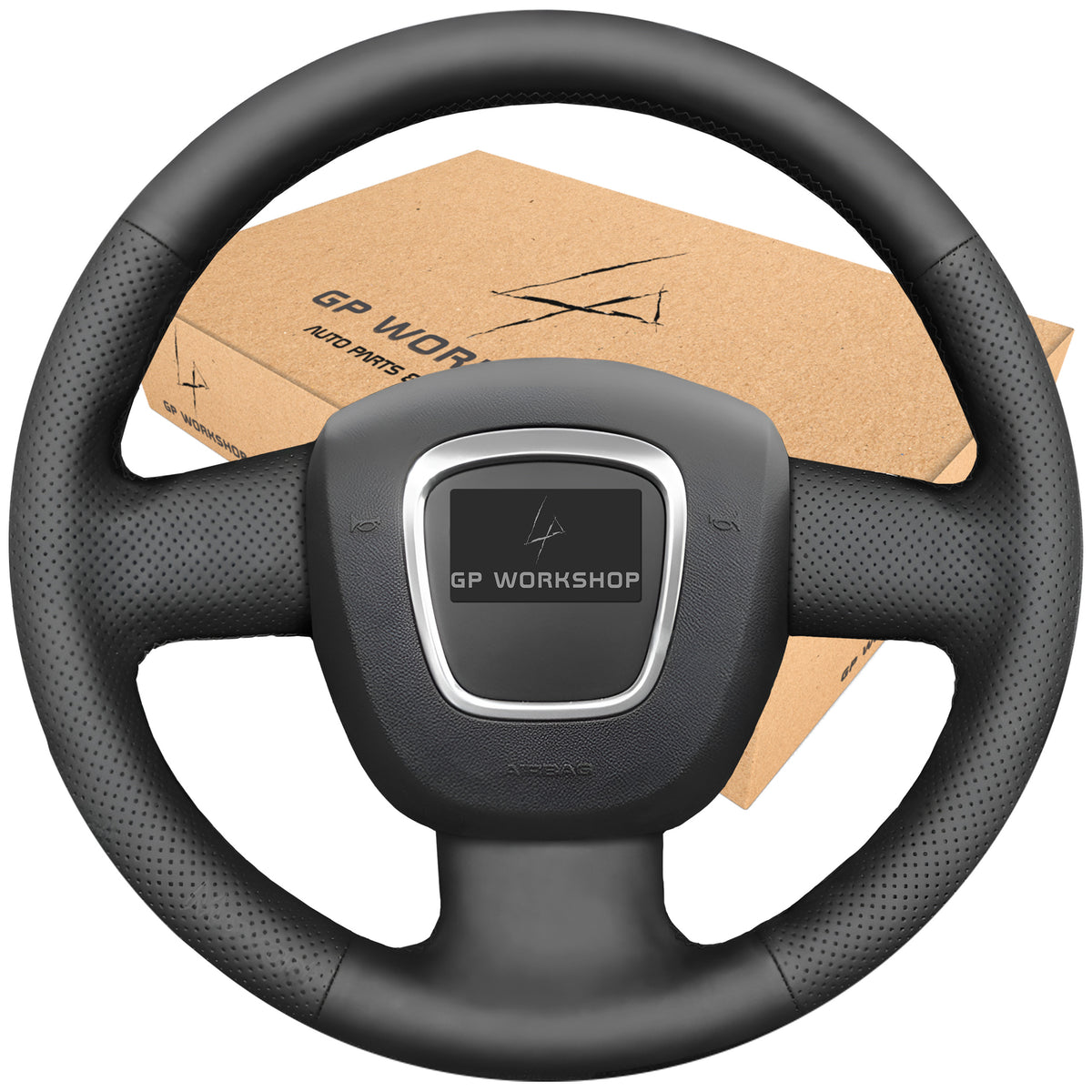 STEERING WHEEL COVER LEATHER FOR AUDI A3 8P A4 B7 A6 S6 S4 SEAT Manufacturer's catalog number 5905600792100GPworkschop