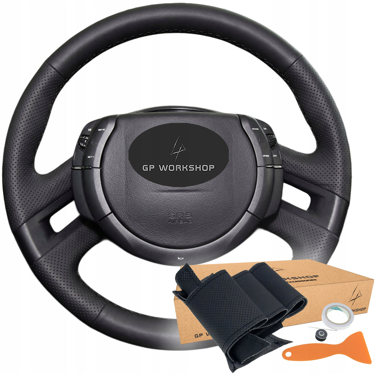 STEERING WHEEL COVER LEATHER FOR CITROEN C4 PICASSO 2007-2013