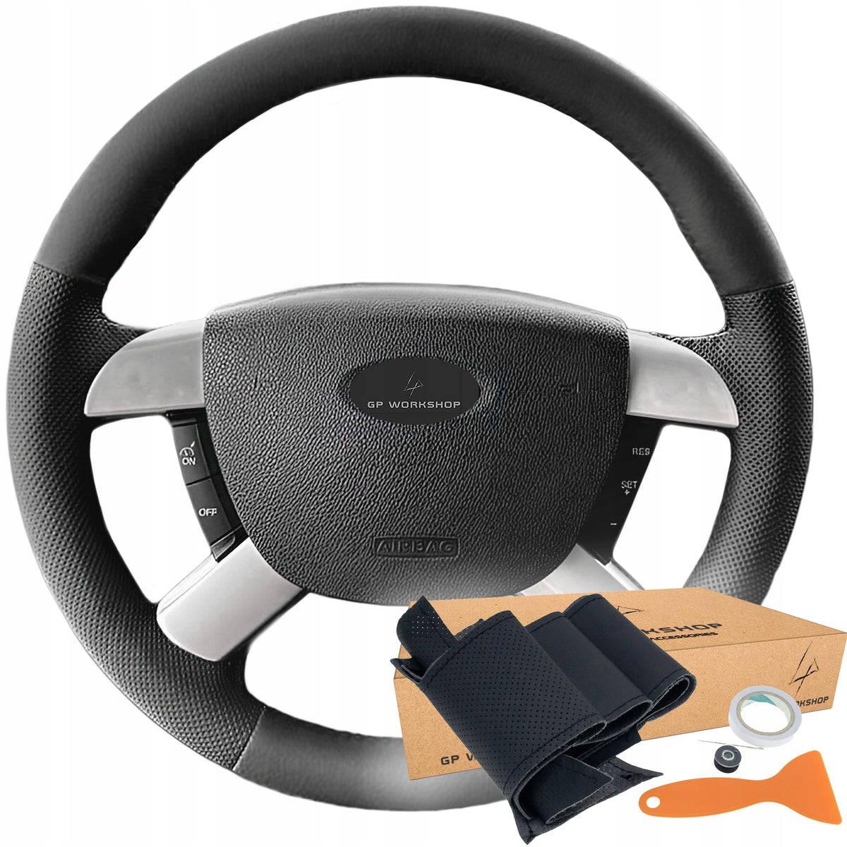 STEERING WHEEL COVER LEATHER FOR FORD KUGA FOCUS C-MAX