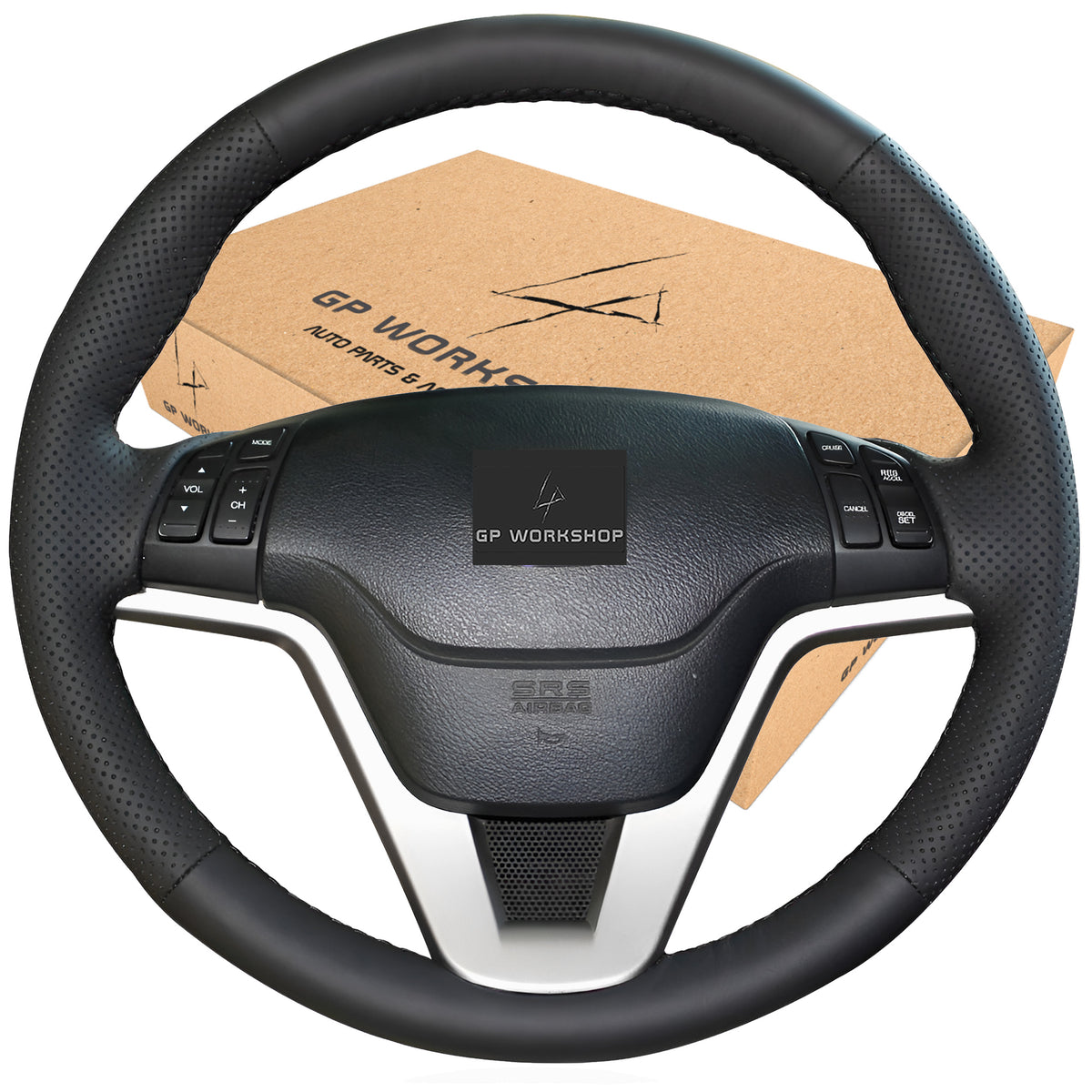 STEERING WHEEL COVER LEATHER FOR HONDA CR-V 2009-2011 Manufacturer's catalog number GPworkshop5905600792469