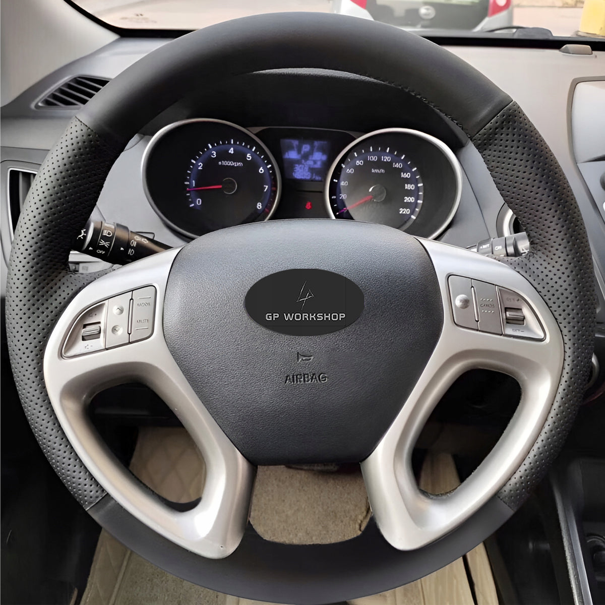 STEERING WHEEL COVER LEATHER FOR HYUNDAI IX35 TUCSON 2011-2015 Manufacturer GPworkshop