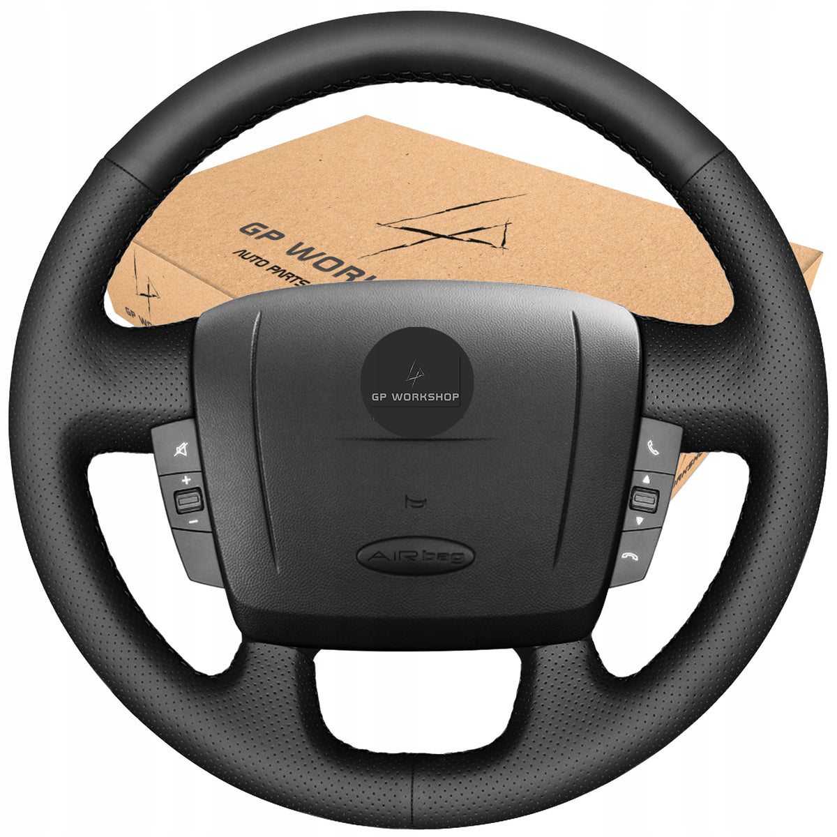 STEERING WHEEL COVER LEATHER FOR STEERING WHEEL HEM FOR PEUGEOT BOXER Manufacturer's catalog number 5905600791455GPworkshop