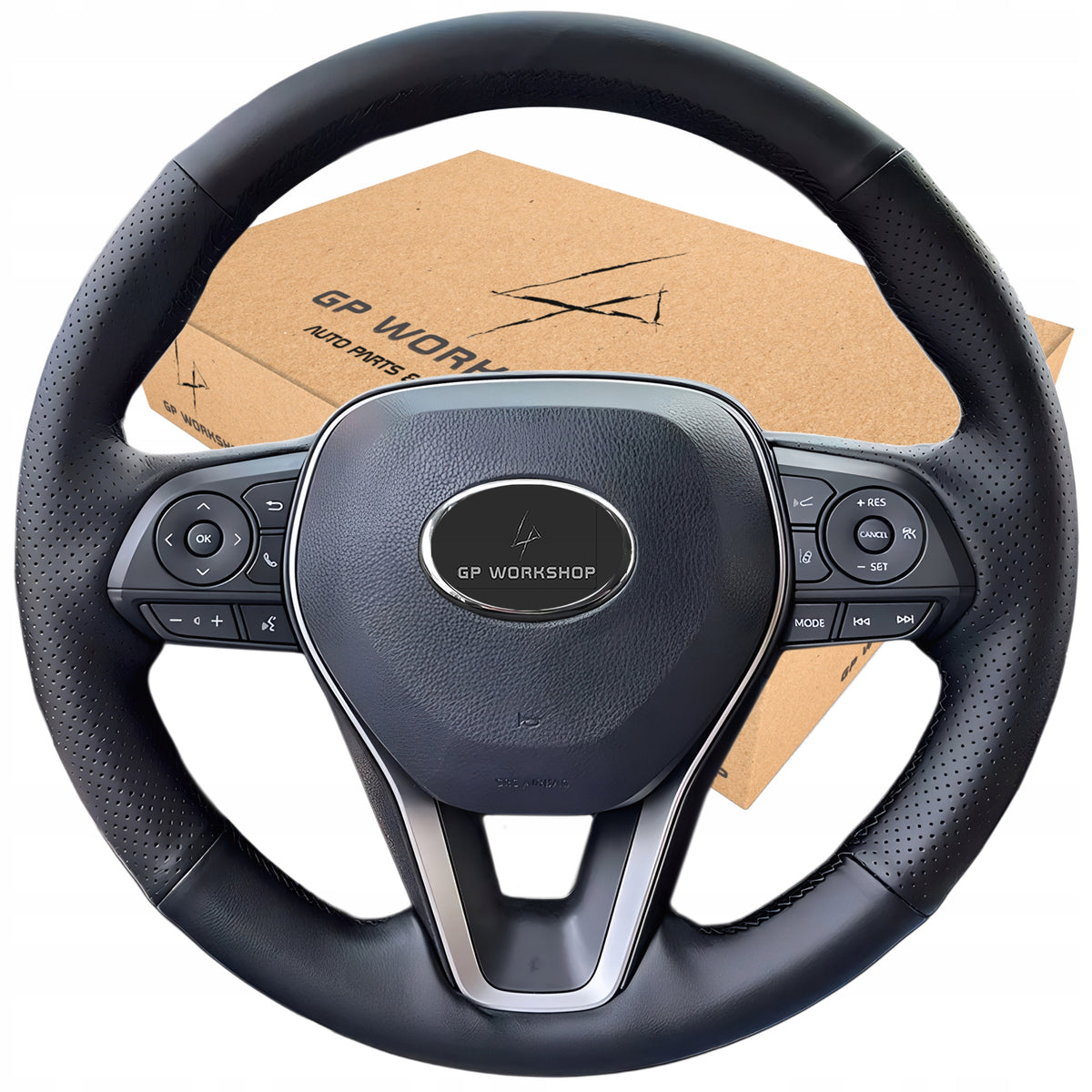 STEERING WHEEL COVER LEATHER FOR TOYOTA CAMRY COROLLA RAV4 AVAL Manufacturer's catalog number GPworkshop5905600793640
