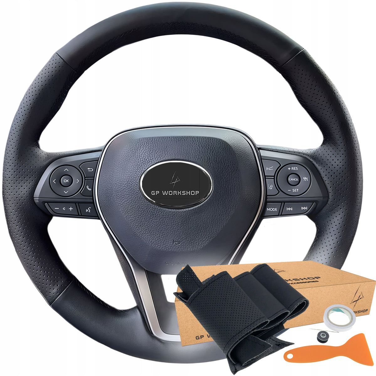 STEERING WHEEL COVER LEATHER FOR TOYOTA CAMRY COROLLA RAV4 AVAL