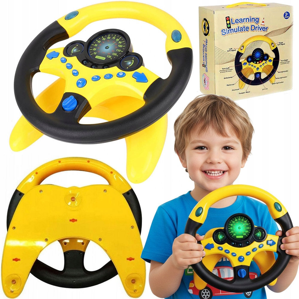 STEERING WHEEL INTERACTIVE TOY FOR CHILDREN DRIVING SIMULATOR SOUNDS OF LIGHT