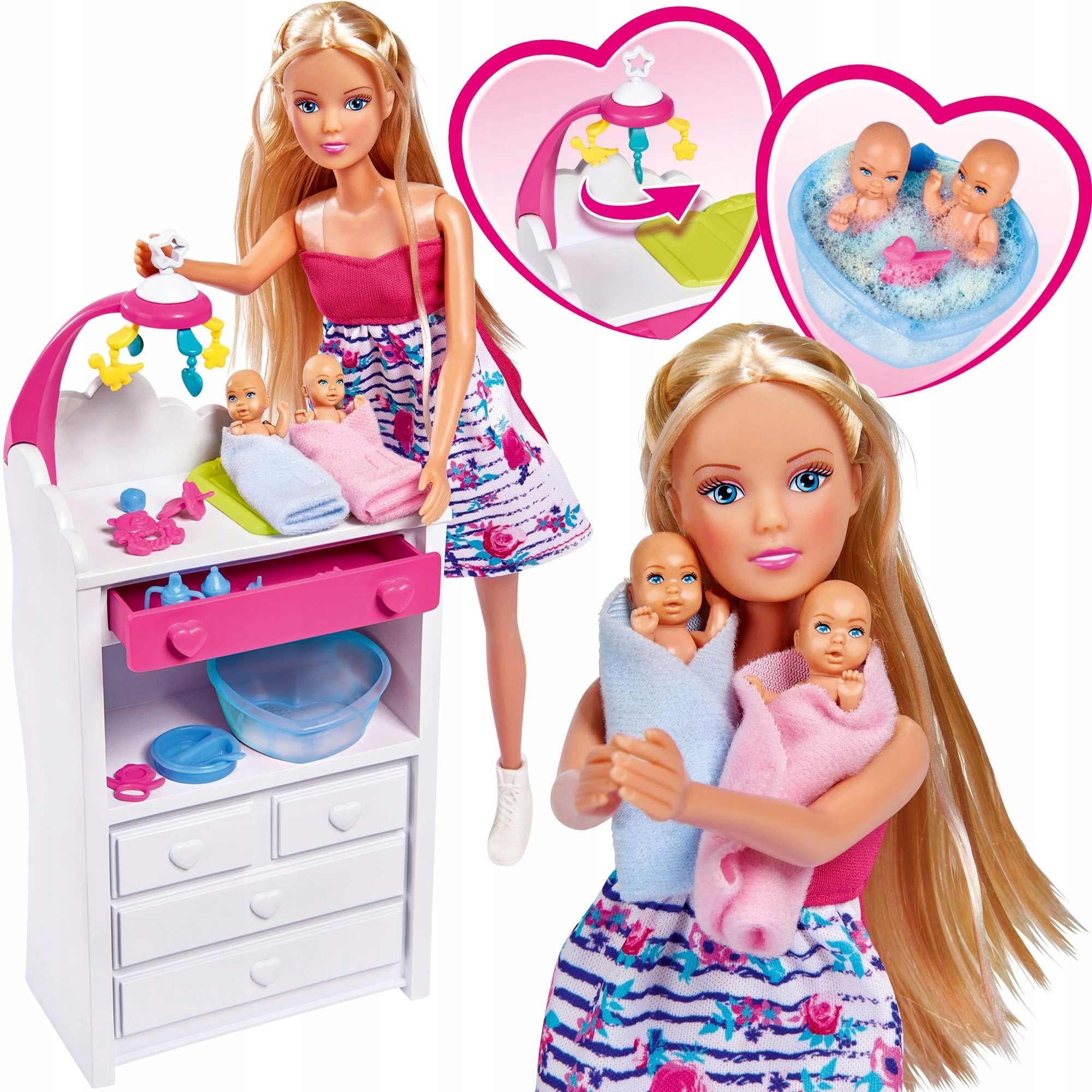 STEFFI DOLL PREGNANT TWINS + ACCESSORIES SIMBA