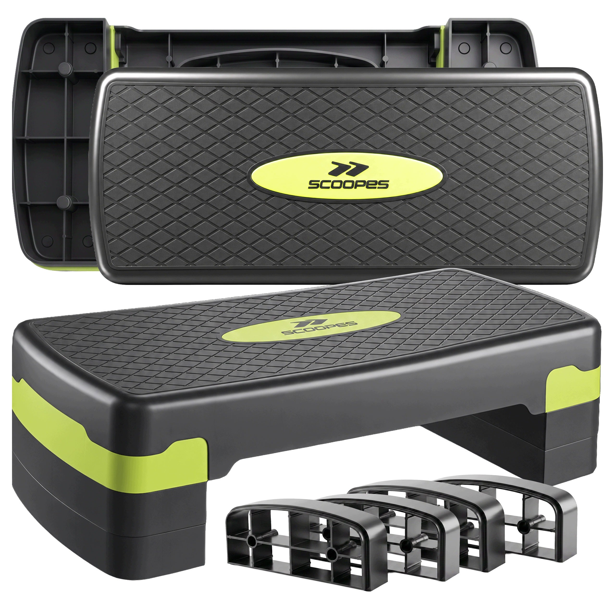STEP FOR EXERCISE FITNESS STEP 3 STEPS ADJUSTABLE 10-20 CM 120 KG STRONG