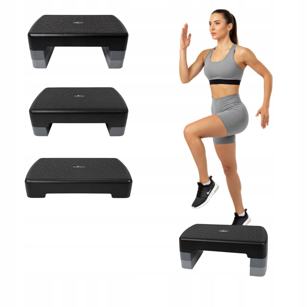 STEP FOR FITNESS AEROBICS ADJUSTABLE STEP 3 STEPS PLATFORM 45CM