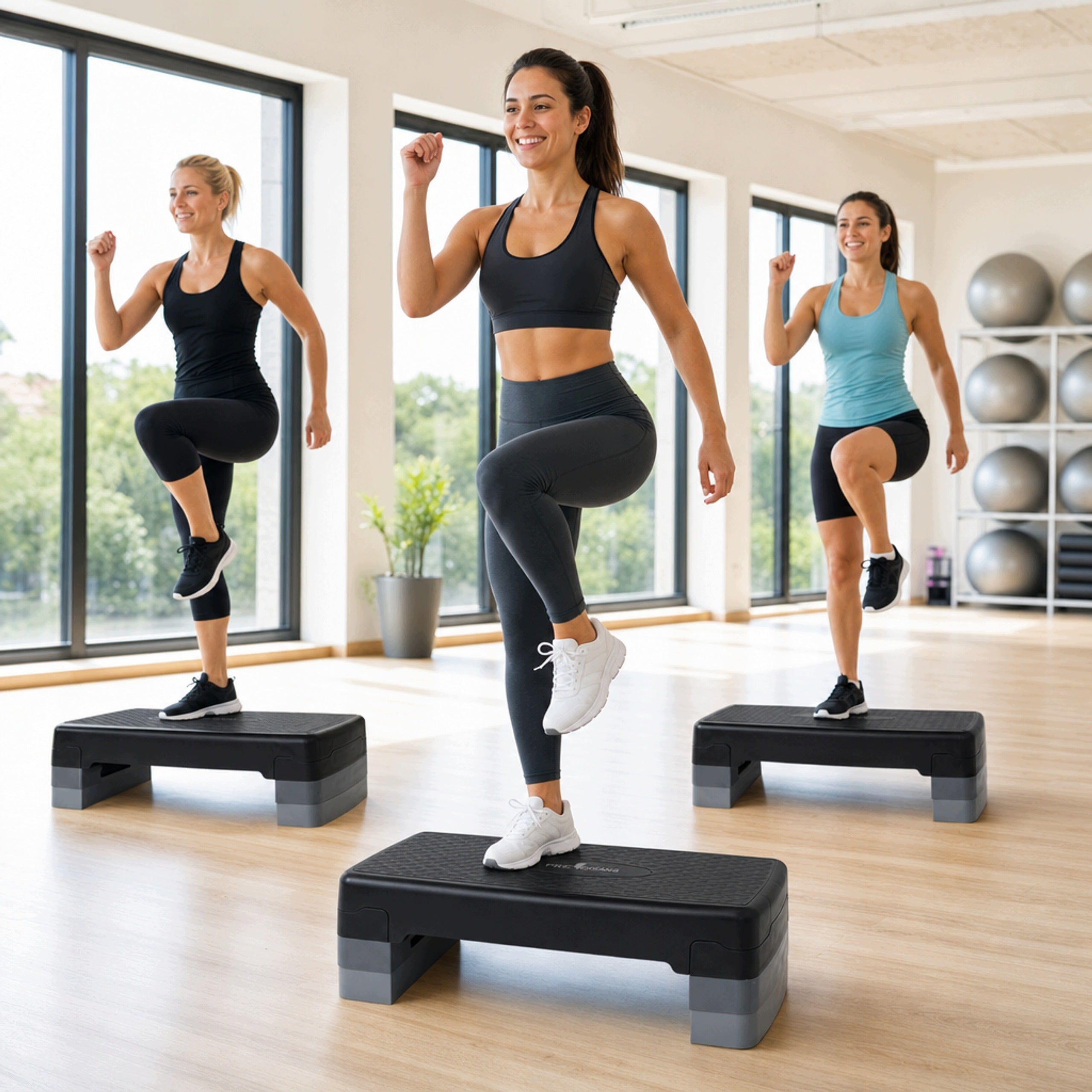 STEP FOR FITNESS AEROBICS ADJUSTABLE STEP 3 STEPS PLATFORM 68 CM Manufacturer code AC-68-01 STEP DO ĆWICZEŃ KOMPAKTOWY 3 STOPNIE