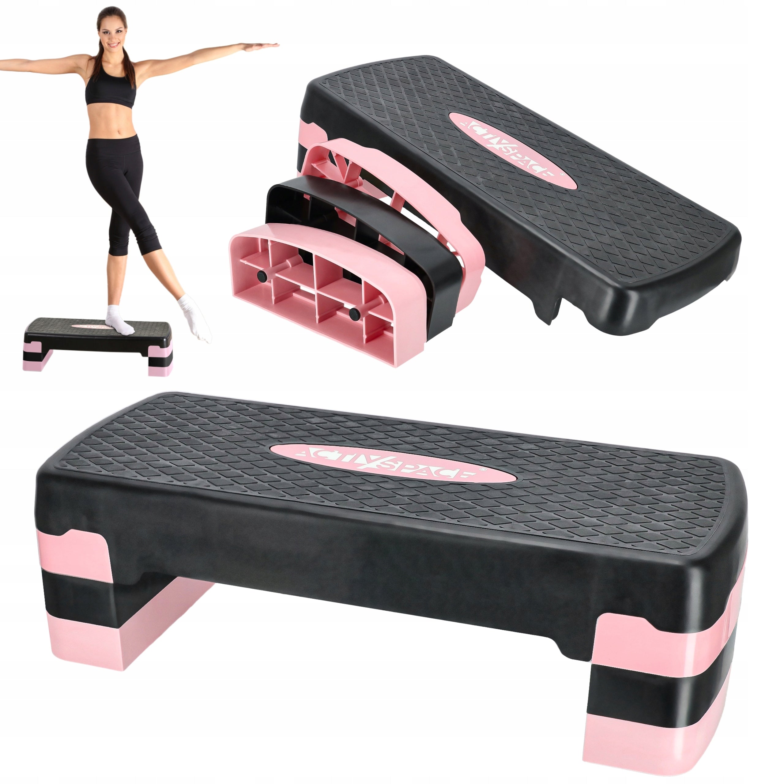 STEP FOR FITNESS AEROBICS EXERCISES 3 STAGE ADJUSTABLE DURABLE