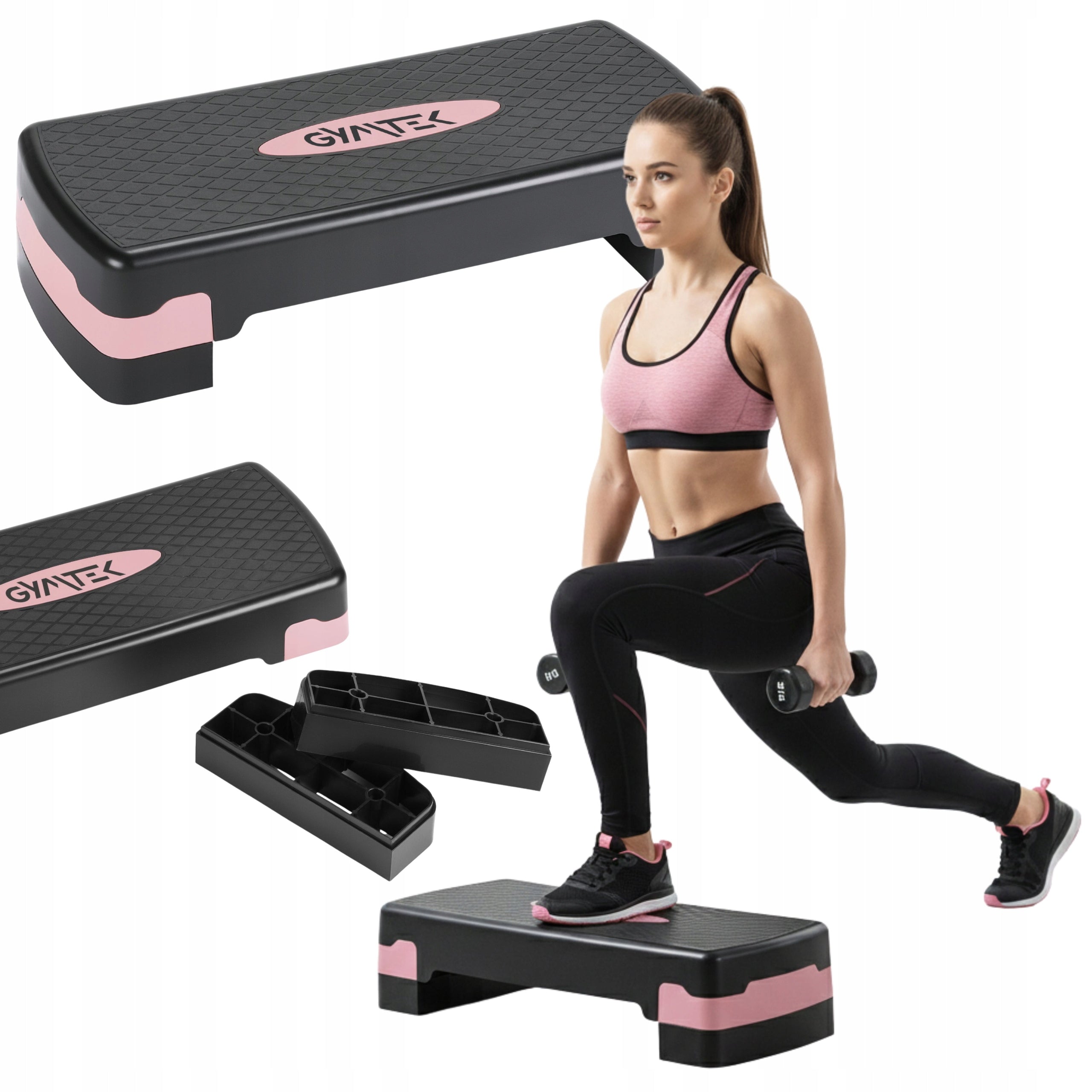 STEP FOR FITNESS EXERCISES 2-STEP AEROBICS PLATFORM TRAINING GYMTEK