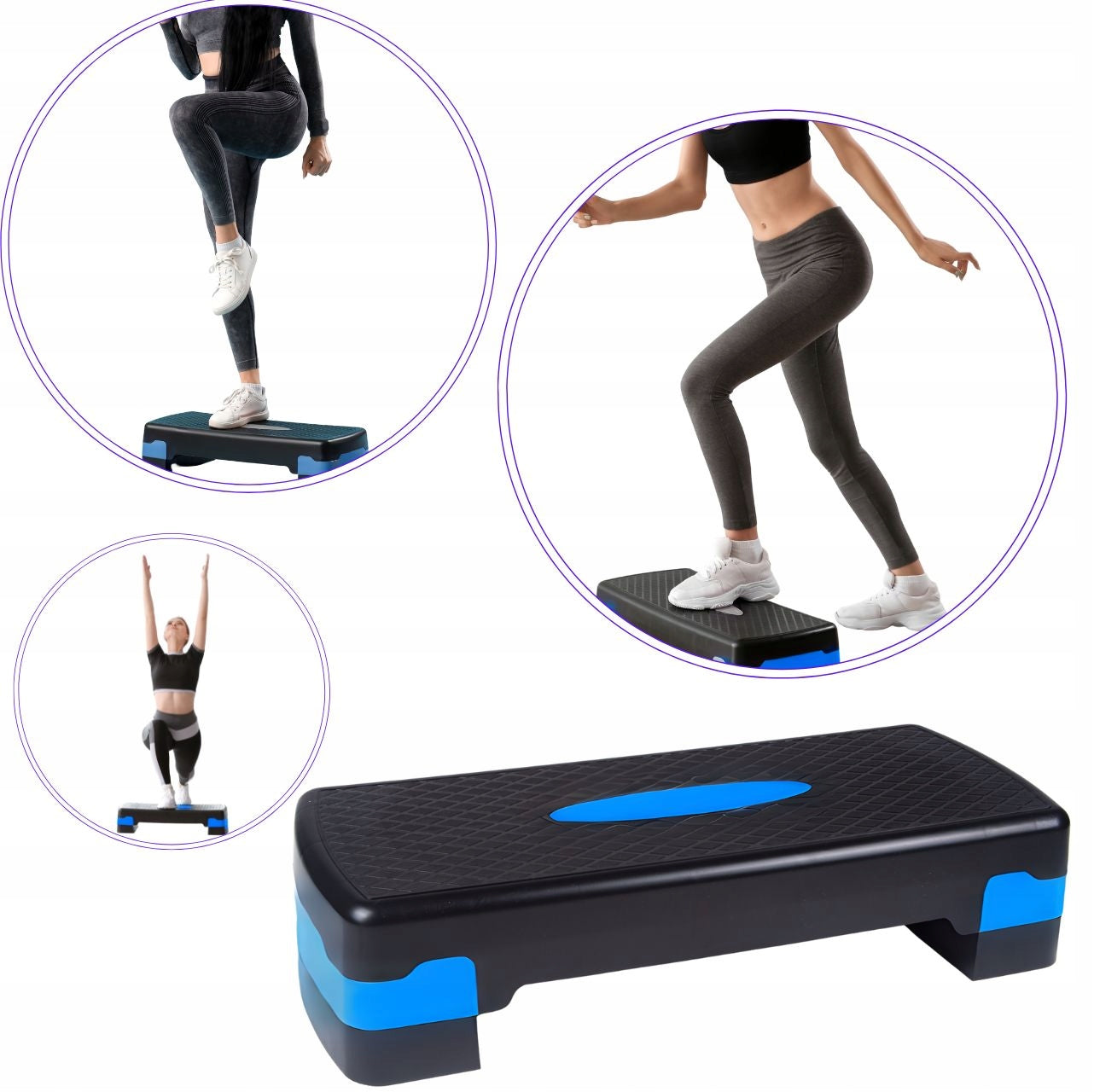 STEP PLATFORM FOR EXERCISE FITNESS AEROBICS 2 STAGE ADJUSTABLE DURABLE Manufacturer code 5141