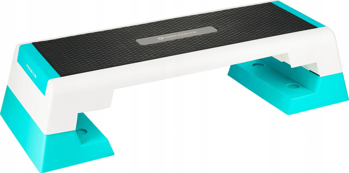 STEP STEPPER FOR AEROBICS FITNESS TRAINING EXERCISES HMS Model AS007 WHITE/MINT STEP DO AEROBIKU HMS PREMIUM