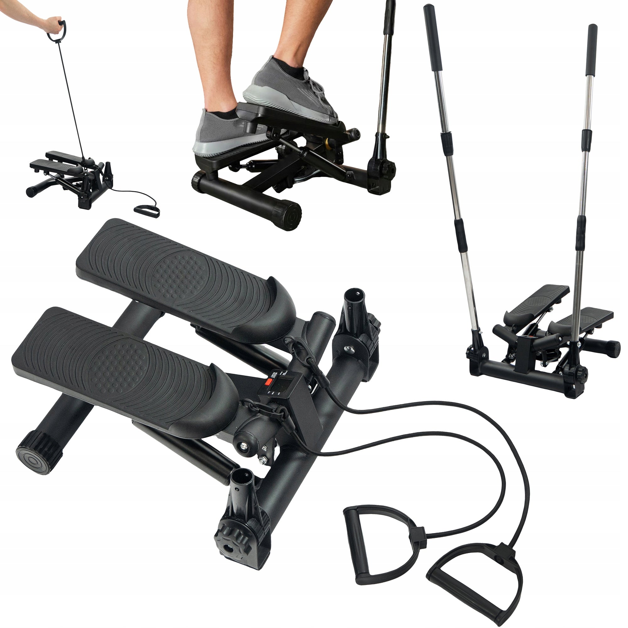 STEPPER SWIVEL with ARMS and EXPANDERS Adjustable with Counter