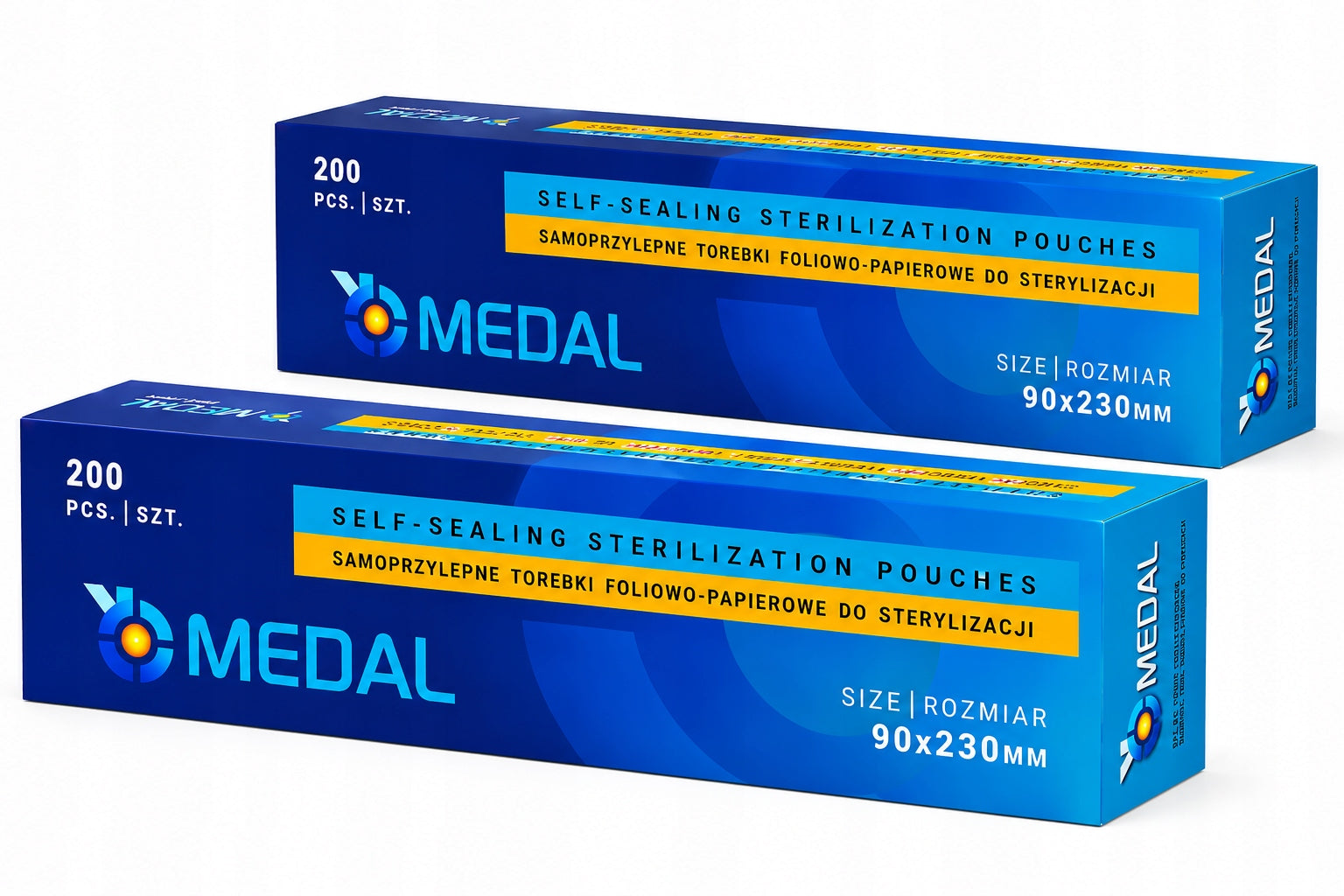 STERILIZATION BAGS 90X230 SELF-ADHESIVE 200 PIECES PAPER-FOIL X2