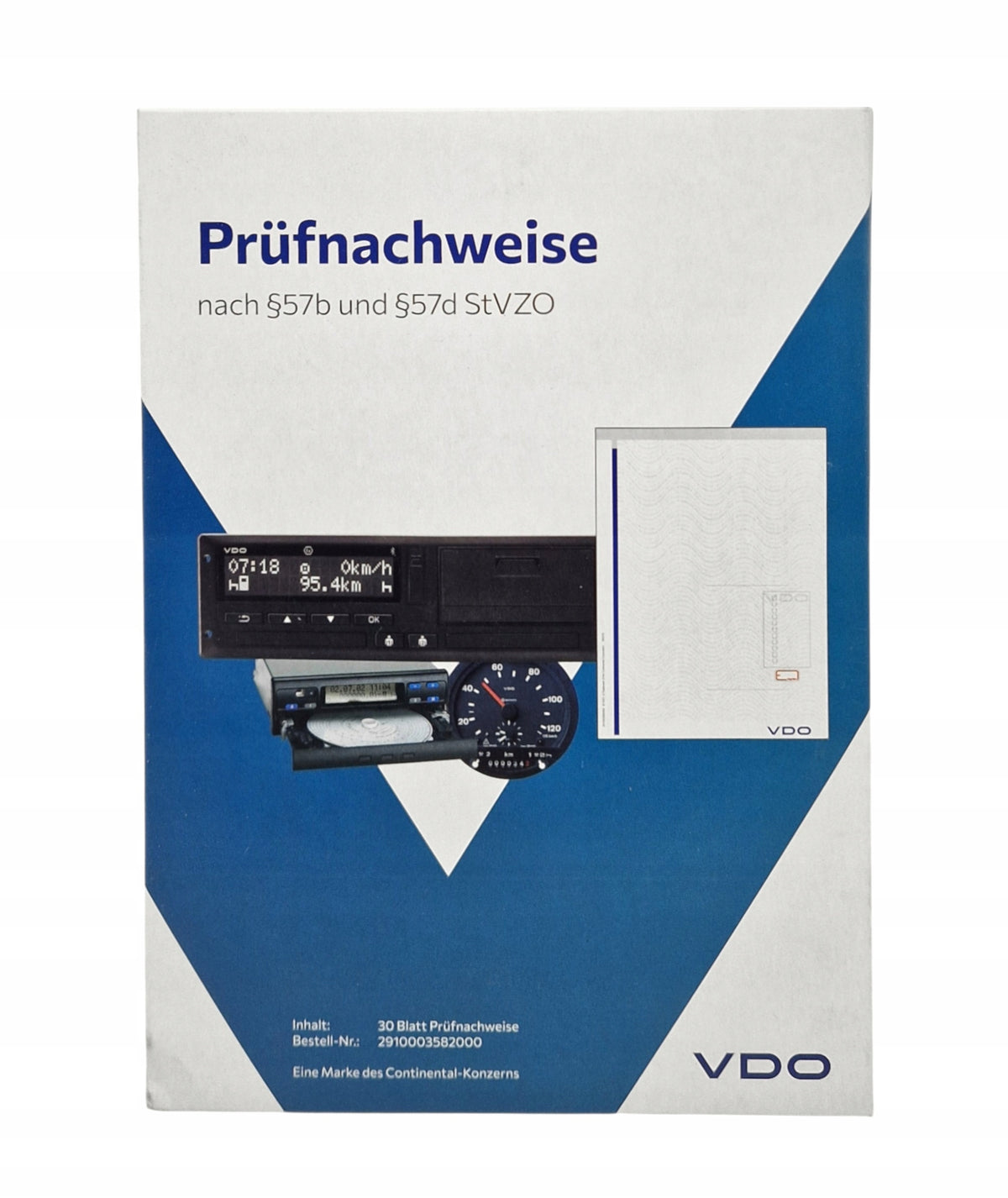 STICKER VDO WORKSHOP REPORT DTCO 2910003582000 VDO CONTINENTAL - 30 pcs.