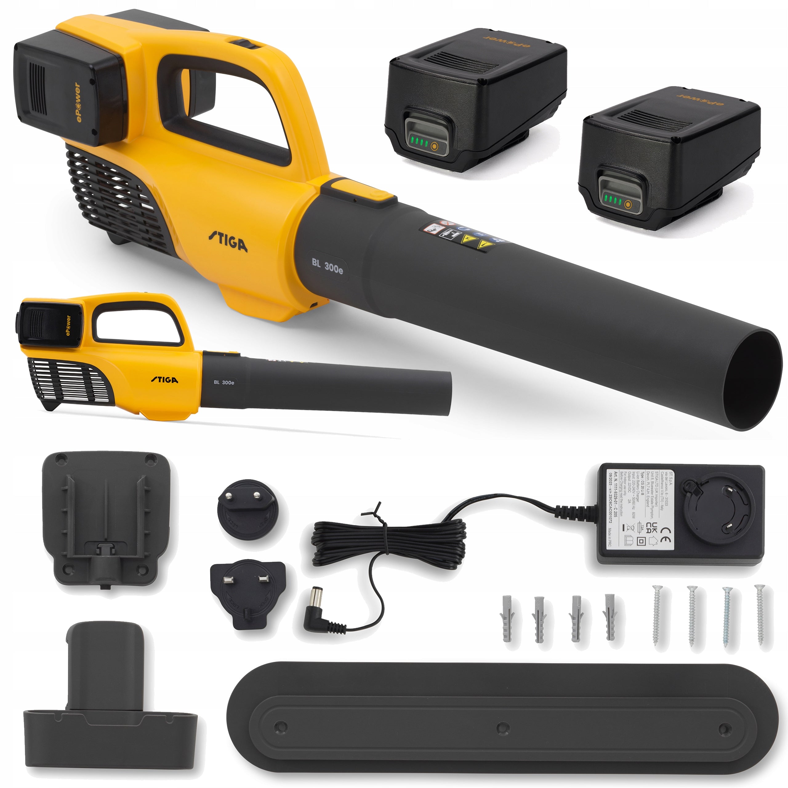 STIGA BL 300E CORDLESS BLOWER SET 2X 4 AH 500 IN 43 M/S 3 KG