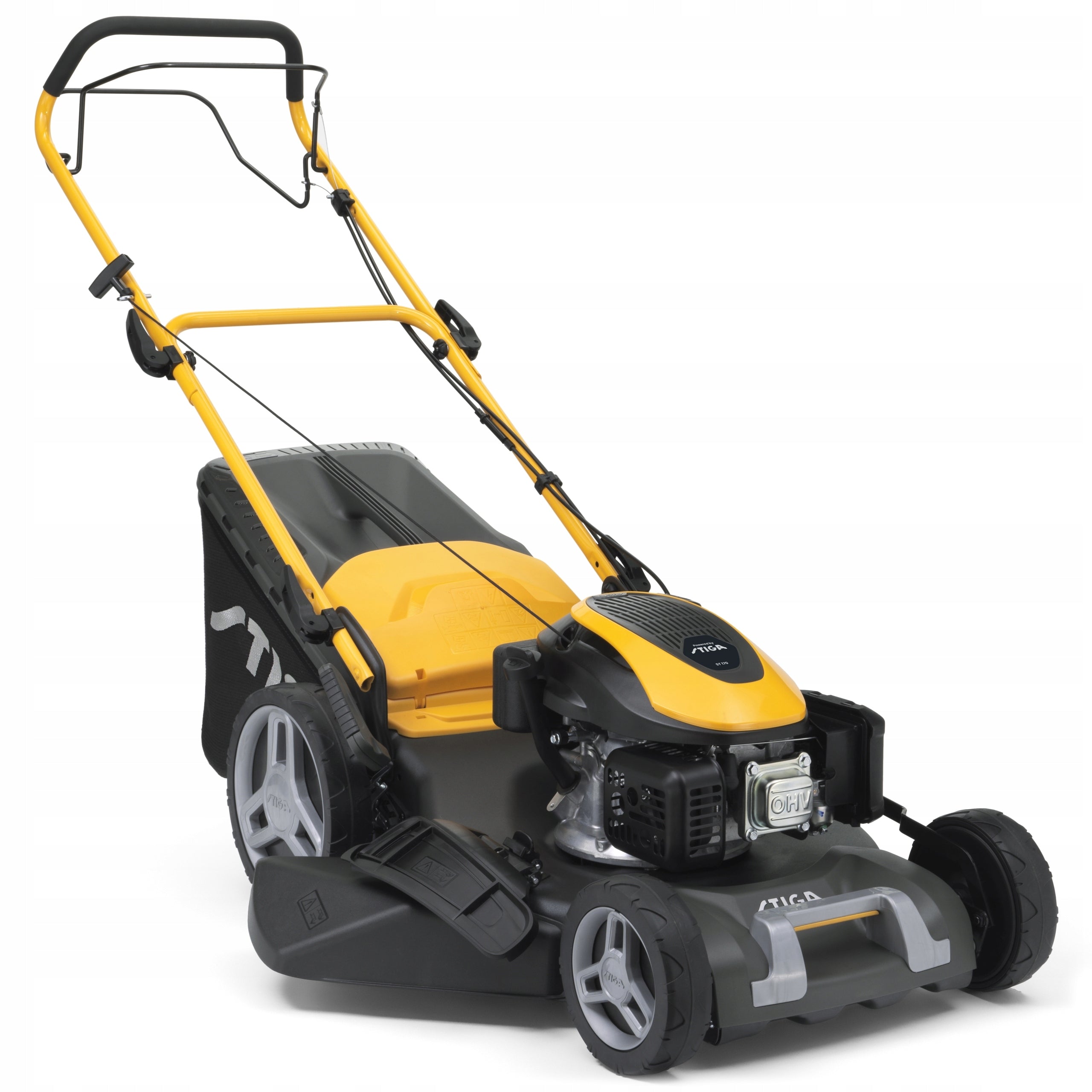 STIGA Combi 53 SQ Combustion Lawn Mower with 60L Basket Drive 3,5 HP 4in1 Set Brand Stiga