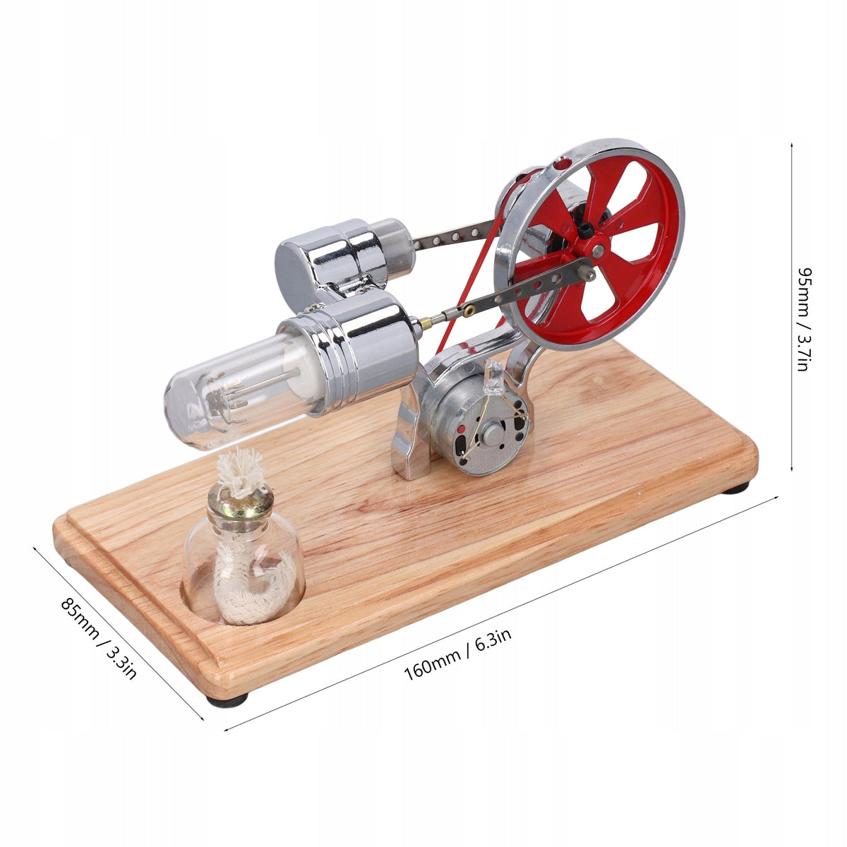 STIRLING ENGINE MODEL ENGINE SMOOTHER SCIENTIFIC WORK PHYSICAL MODEL Kid's age 3+ years