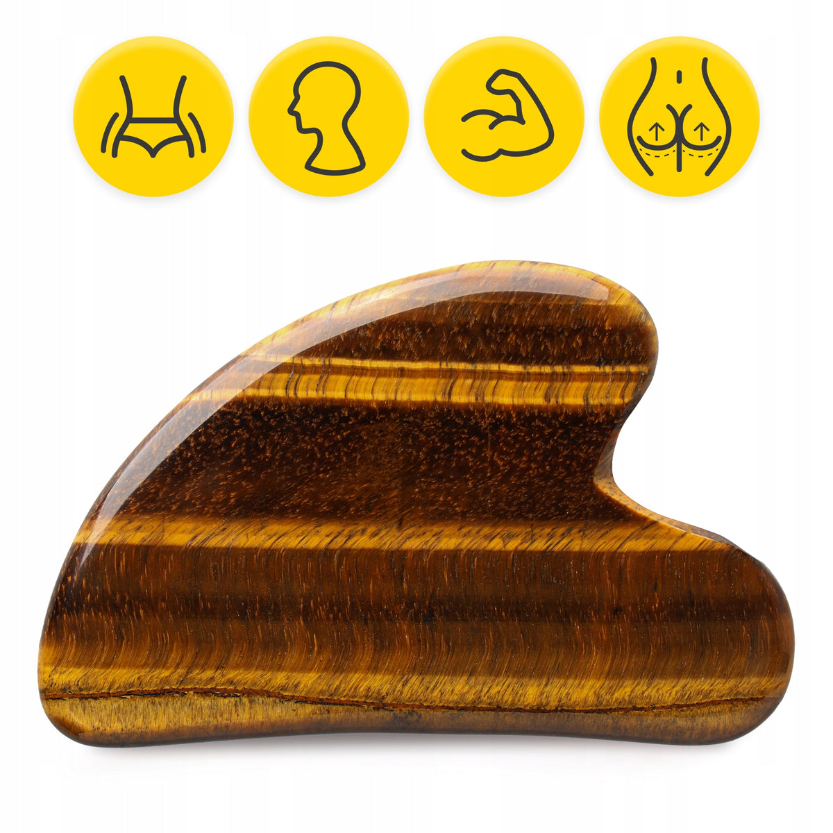 STONE GUA SHA FACE MASSAGER NATURAL TIGER EYE LIFTING PLATE Manufacturer code Klasyczny kamień Gua Sha tygrysie oko