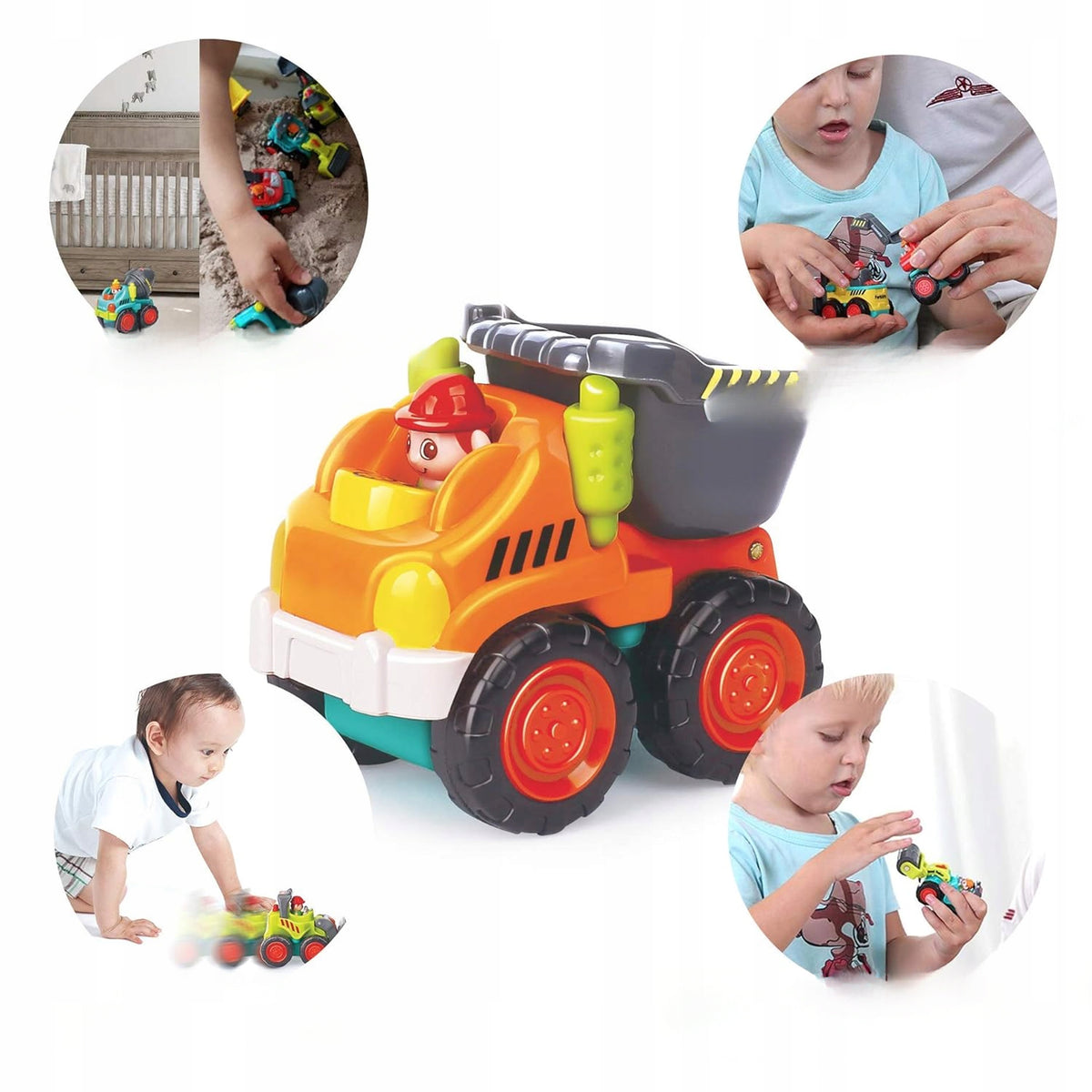 STONEANDCLARK SAFETY TOYS SET OF 6 CONSTRUCTION VEHICLES FOR TODDLER Packaging status original
