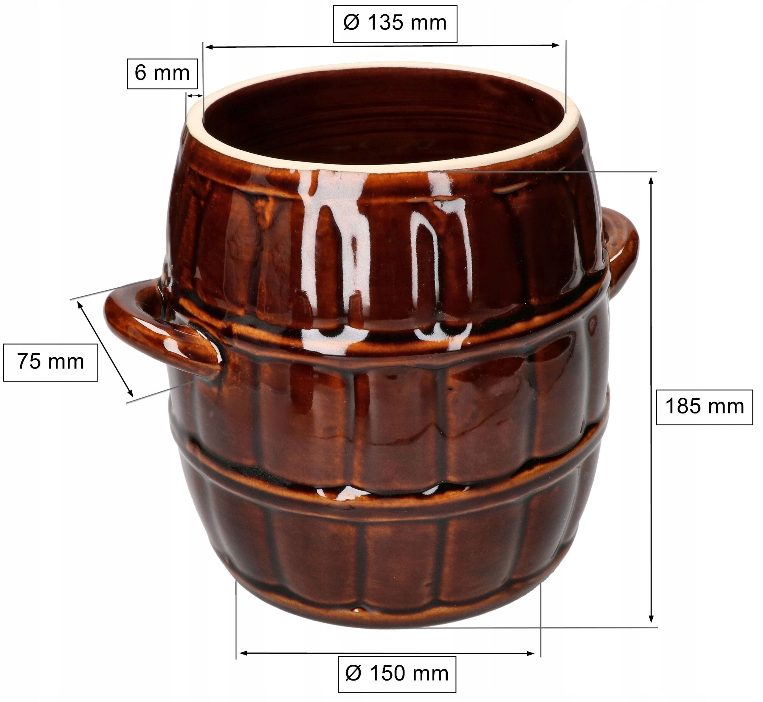 STONES 3.2L CHICKEN BARREL CUCUMBERS POT LARD Capacity 3.2 l