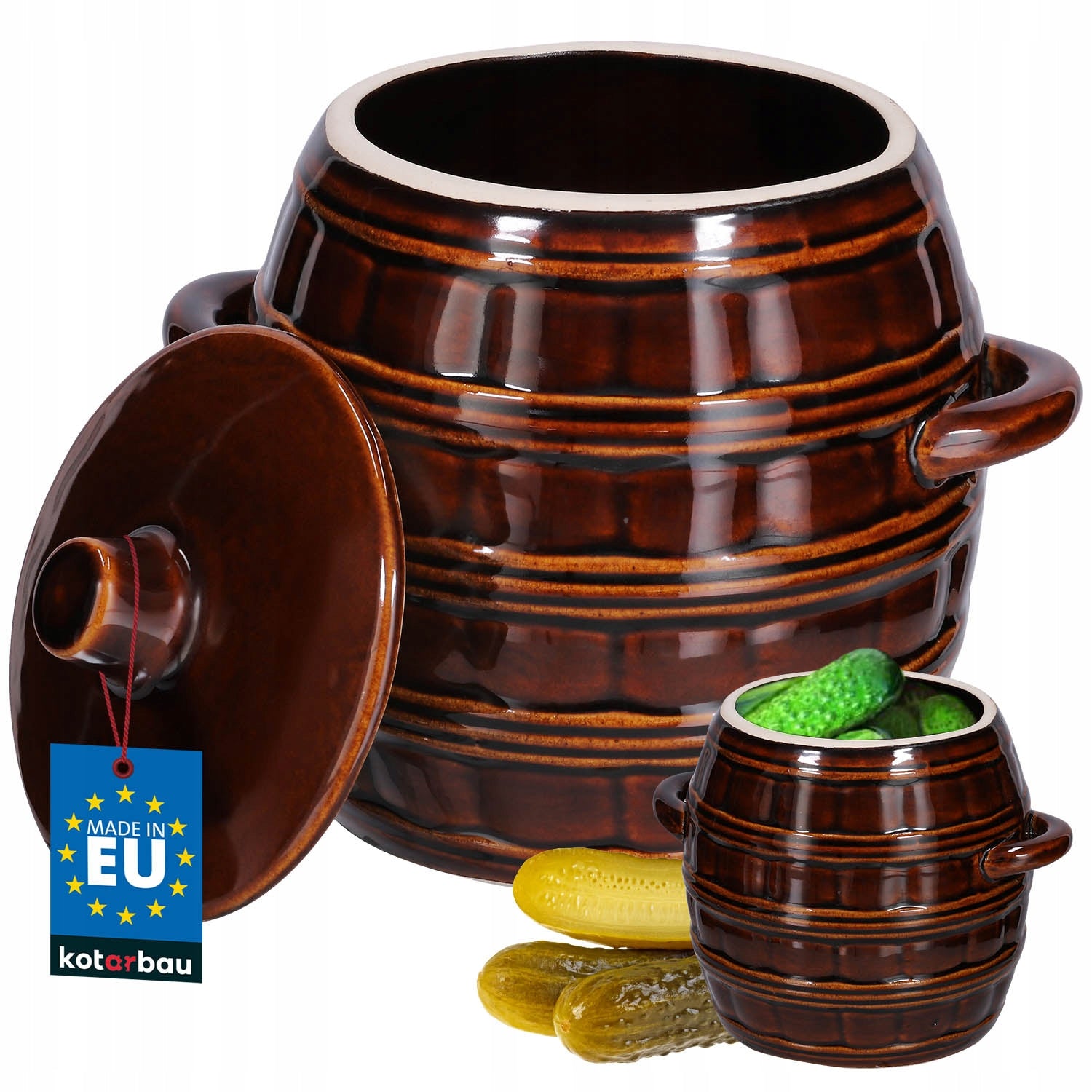 STONEWARE BARREL 2,5L POT HERMETIC STONEWARE PICKLING CUCUMBERS CABBAGE