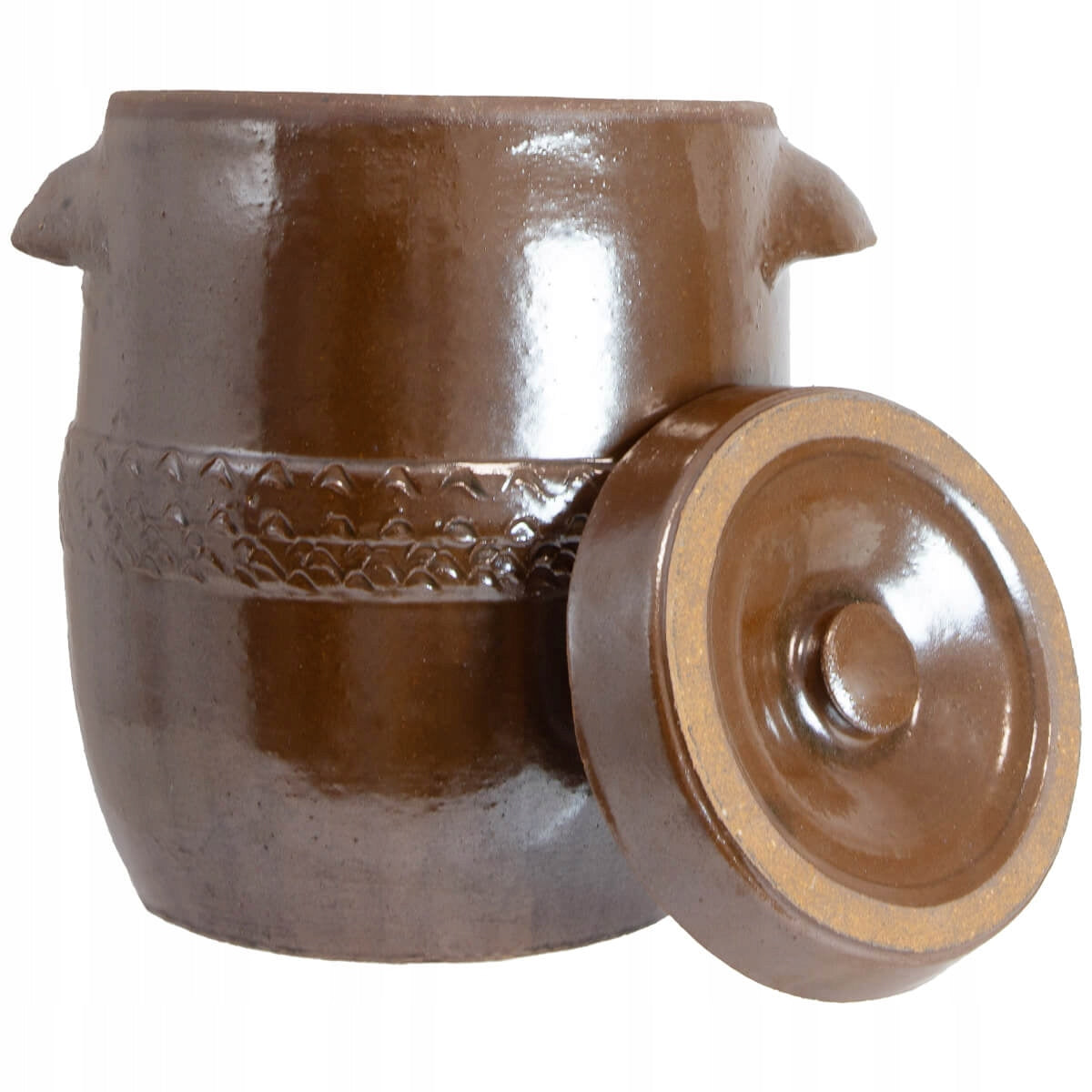 STONEWARE BARREL 30l traditional stoneware FOR PICKLING CABBAGE CUCUMBERS Manufacturer code BECZKA KAMIONKOWA 30l