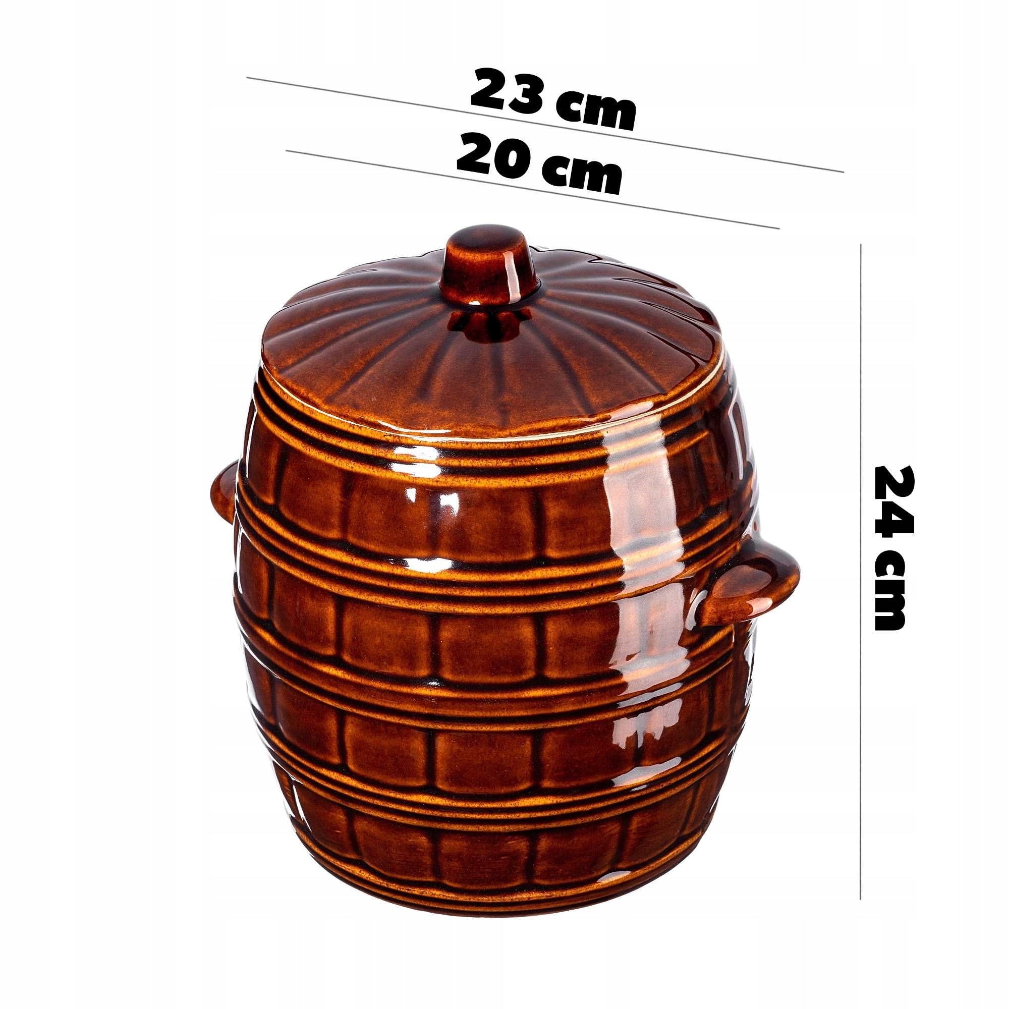 STONEWARE BARREL POT STONEWARE 5L FOR PICKLING CABBAGE CUCUMBERS SILAGE Manufacturer code K8649