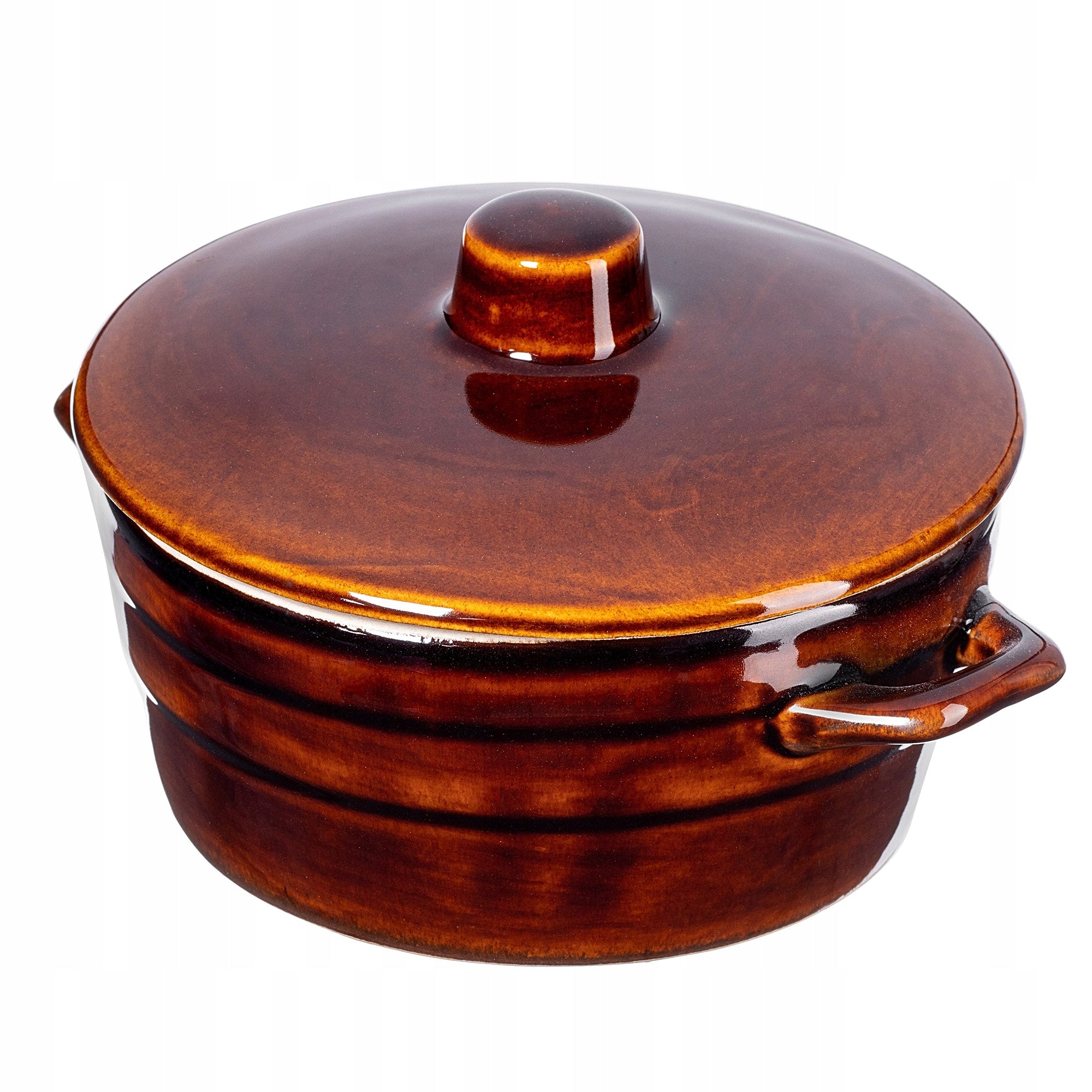STONEWARE CERAMIC BARREL 1 L CUCUMBER LARD POT WITH STONEWARE LID