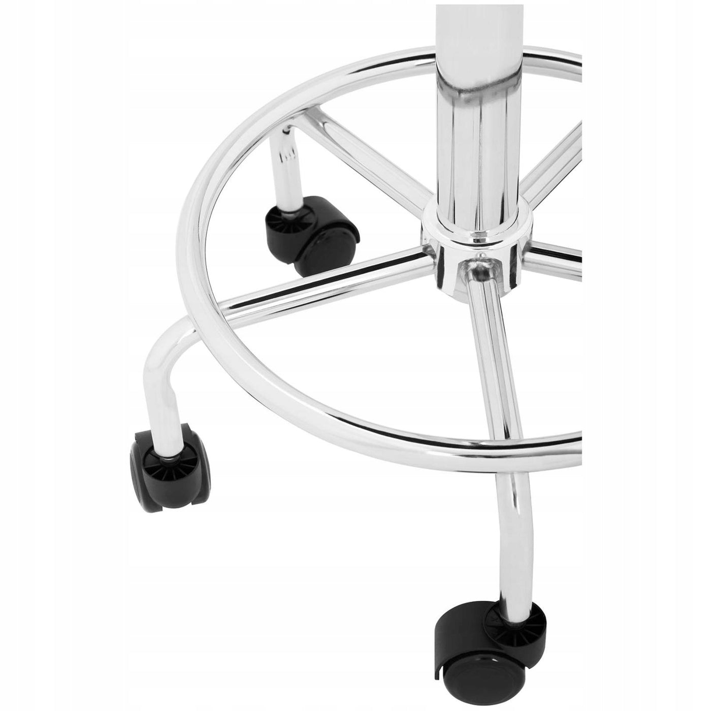 STOOL SWIVEL SADDLE STOOL ON WHEELS Seat width 35 cm