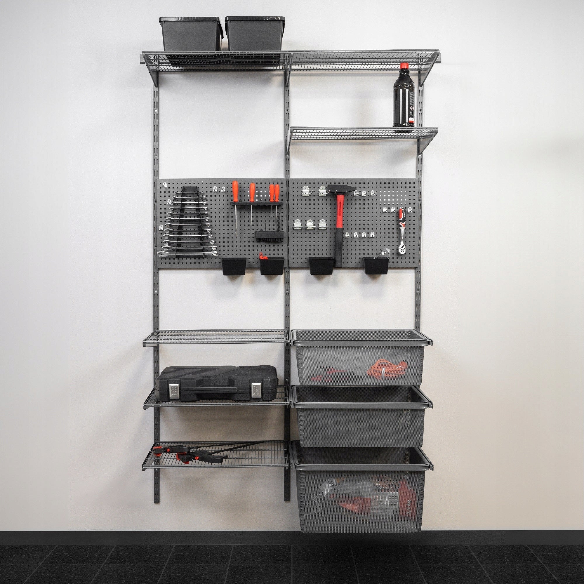 STORAGE RACK INTEGRI GARAGE SYSTEM WORKSHOP STRONG BLACK SET OF 2M2 Packaging status original