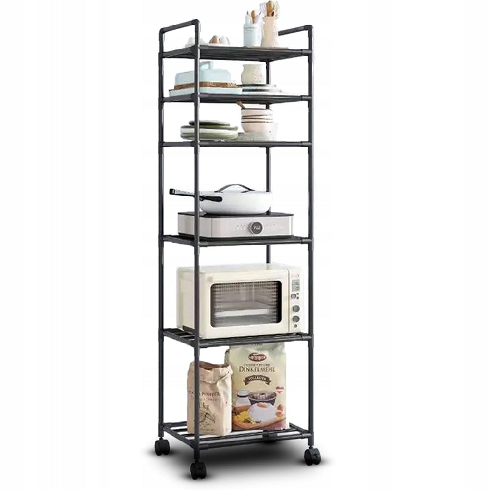 STORAGE RACK, STANDING BOOKCASE FOR LIVING ROOM, MOBILE KITCHEN SHELF Manufacturer no brand