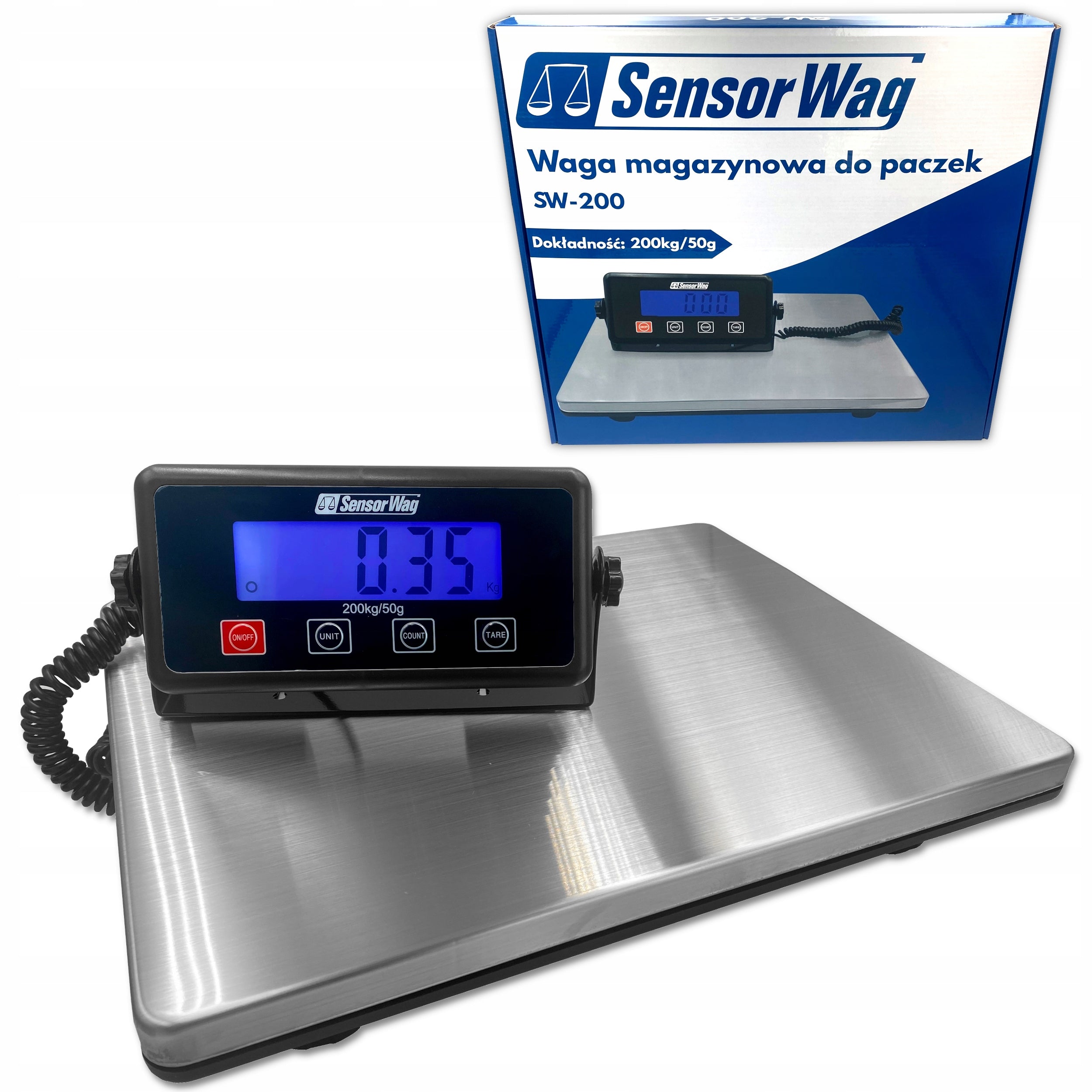 STORAGE SCALE FOR PARCELS UP TO 200kg 38X30CM ELECTRONIC PLATFORM