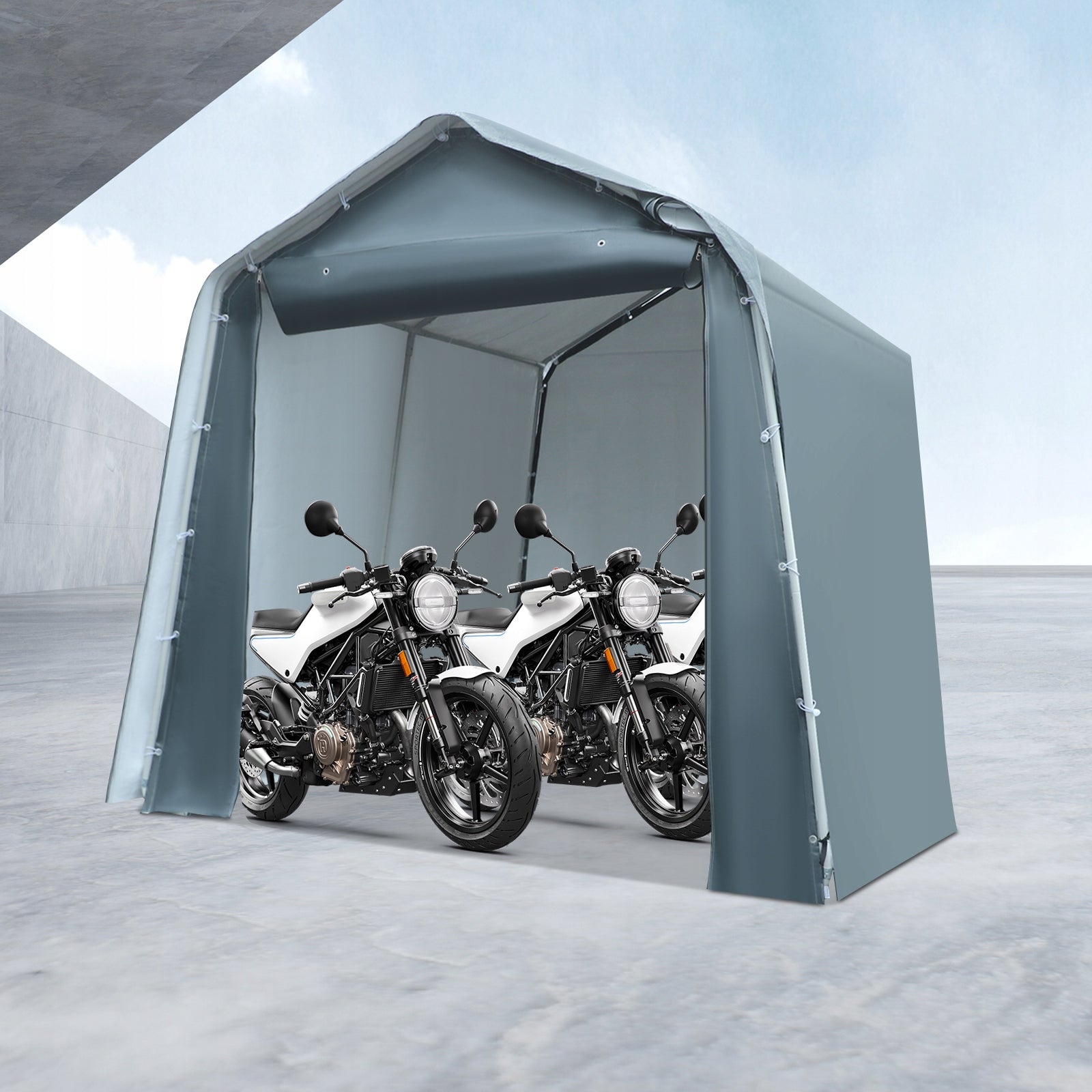 STORAGE TENT 2.4*2.4M GARAGE TENT WATERPROOF OUTDOOR STORAGE SHED Packaging status original