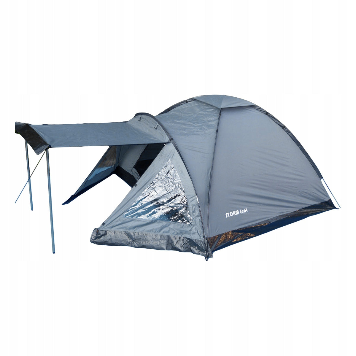 STORM tent tourist tent for 4 people 290x240cm Color gray