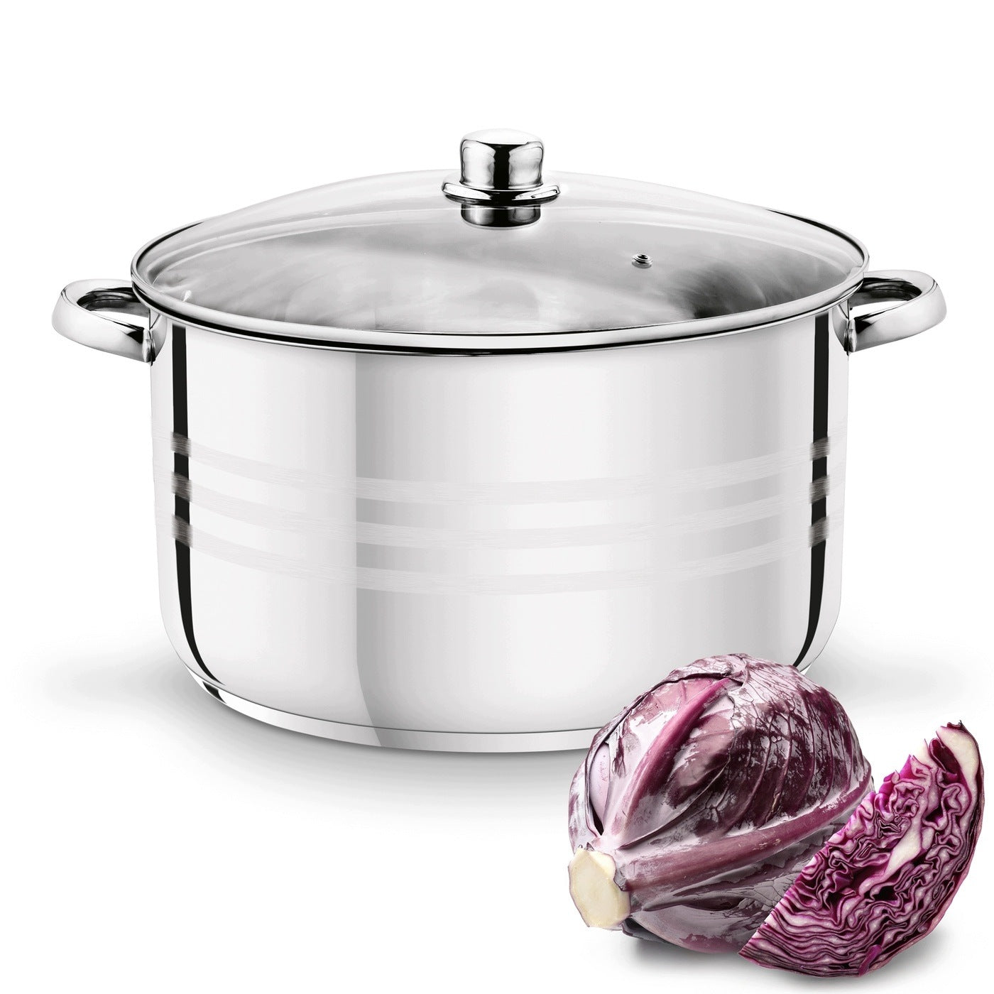 STRAIGHT POT II Steel INDUCTION Gastronomic Lid LARGE Tadar 17L