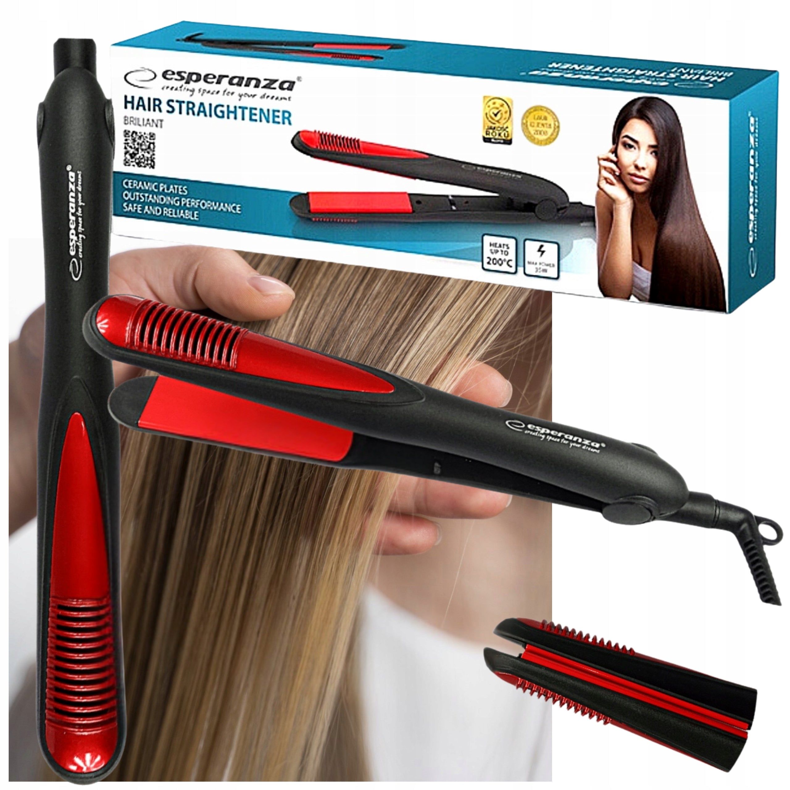 STRAIGHTENER TRAVEL CURLING IRON TOURIST 200°C CERAMIC POWER