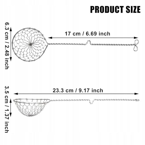 STRAINER FOR FONDUE STAINLESS STEEL SET OF 6 KITCHEN FRYING STEEL Series B0G3VQP6W5