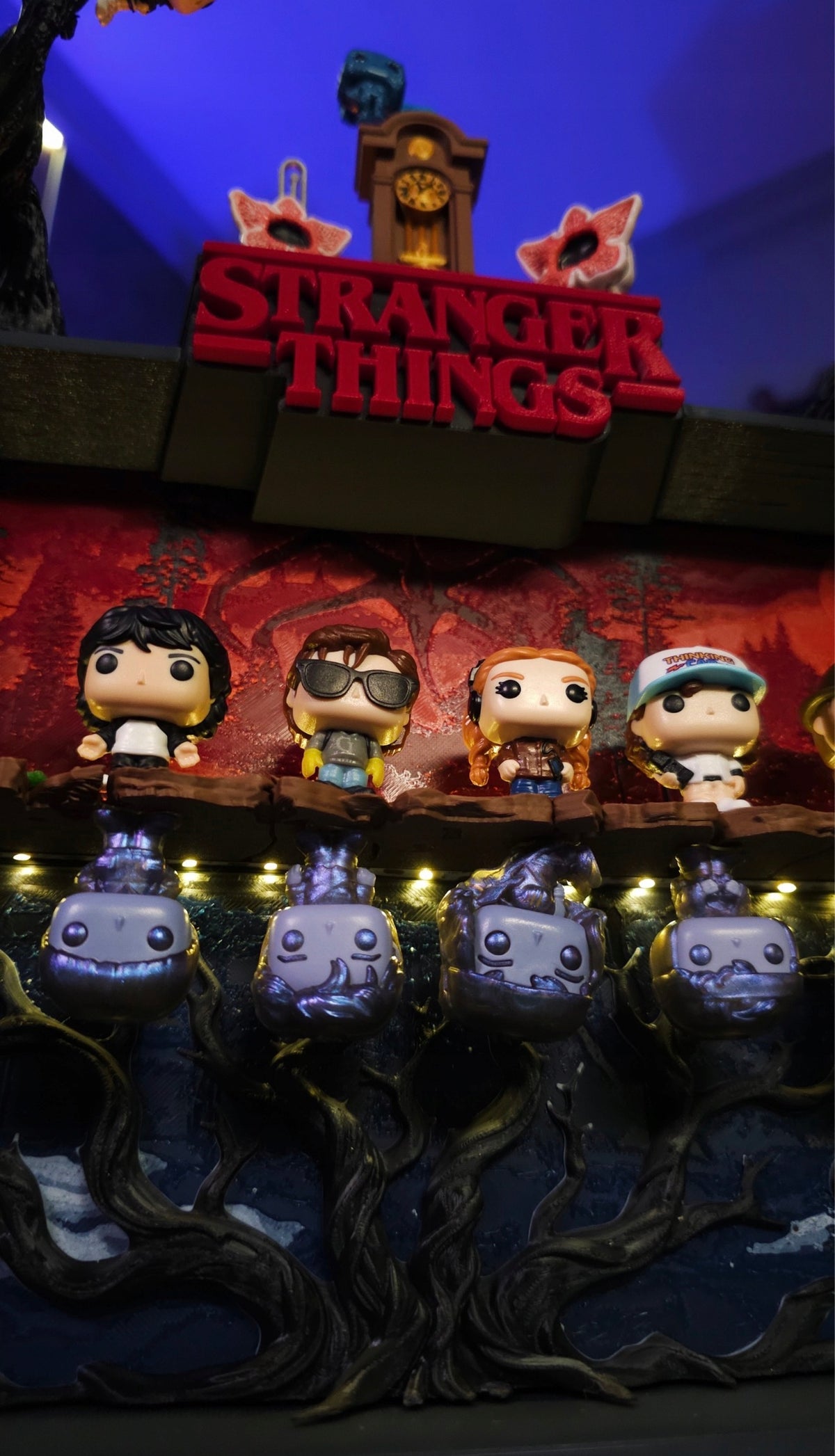 STRANGER THINGS collectible shelf for Kinder Joy funko pop figurines Brand no brand