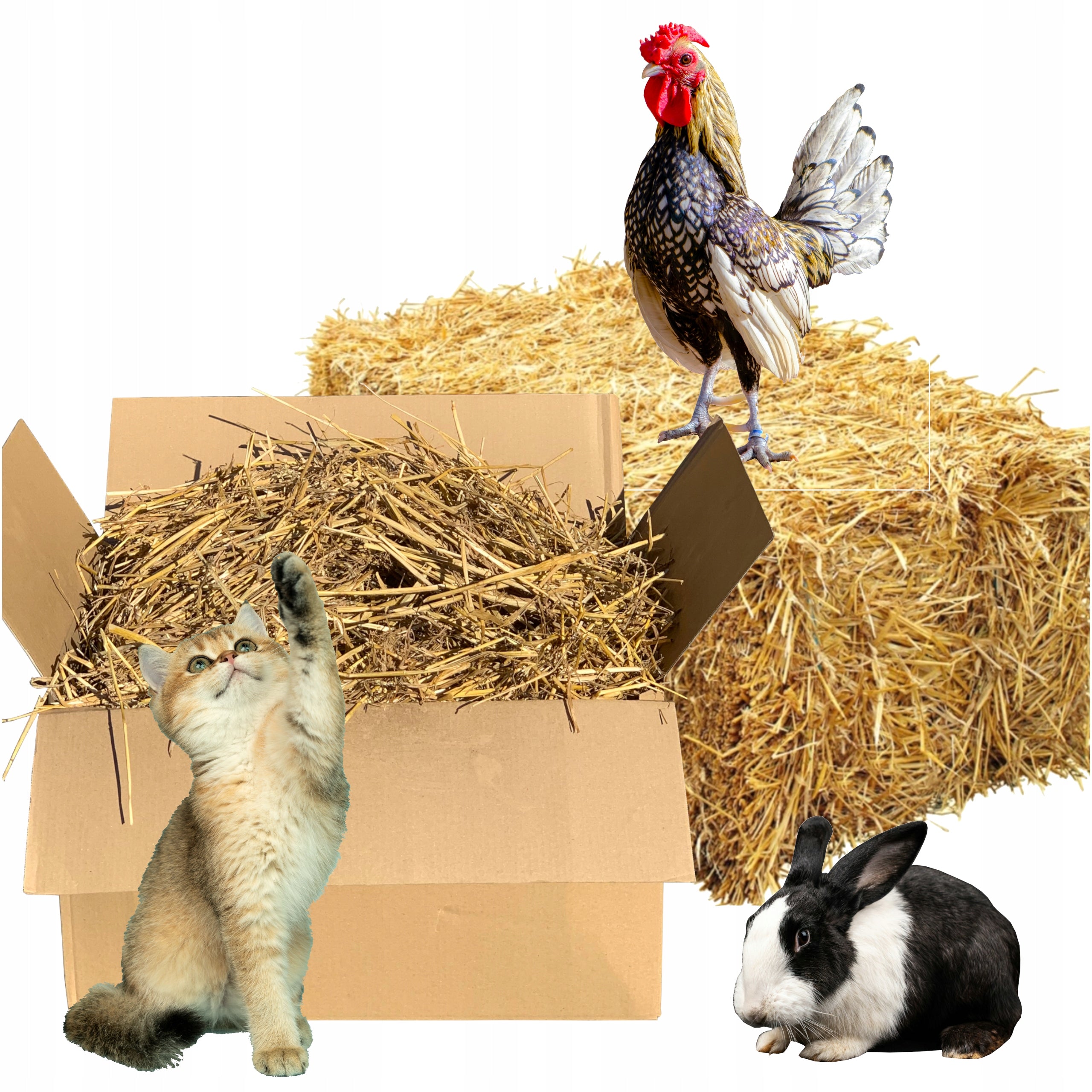 STRAW FOR KENNEL 4 KG FRESH LINING WARMING 70L DOG CAT RABBIT COURINE